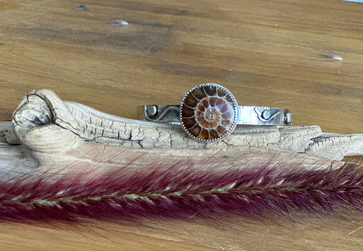 Ammonite Cuff Bracelet