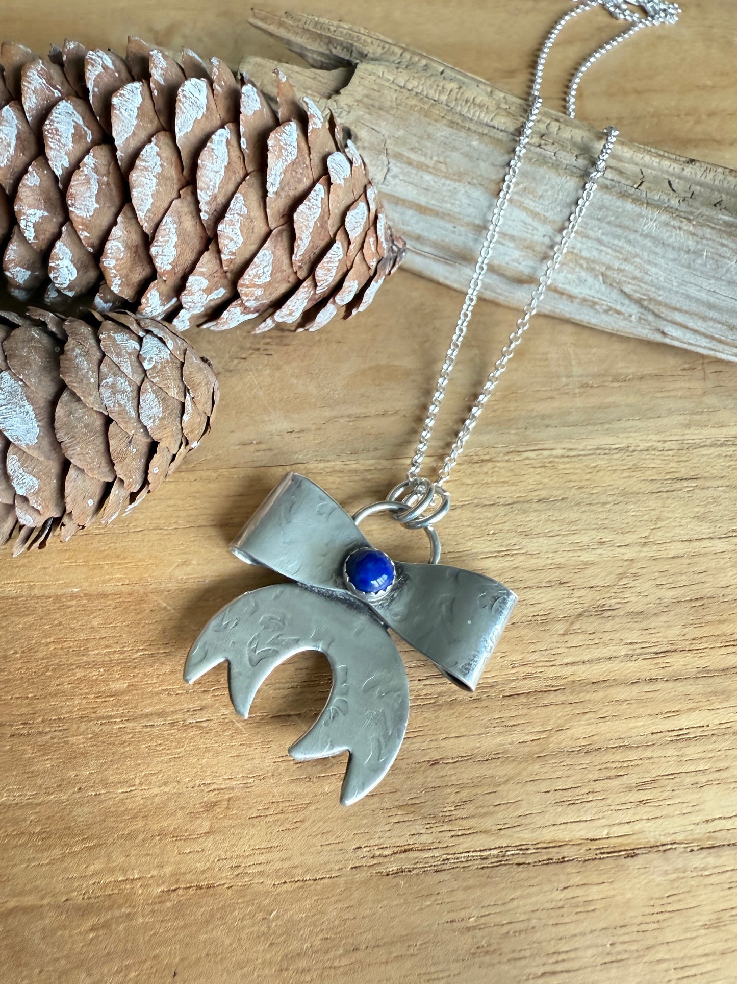 Lapis Bow Necklace