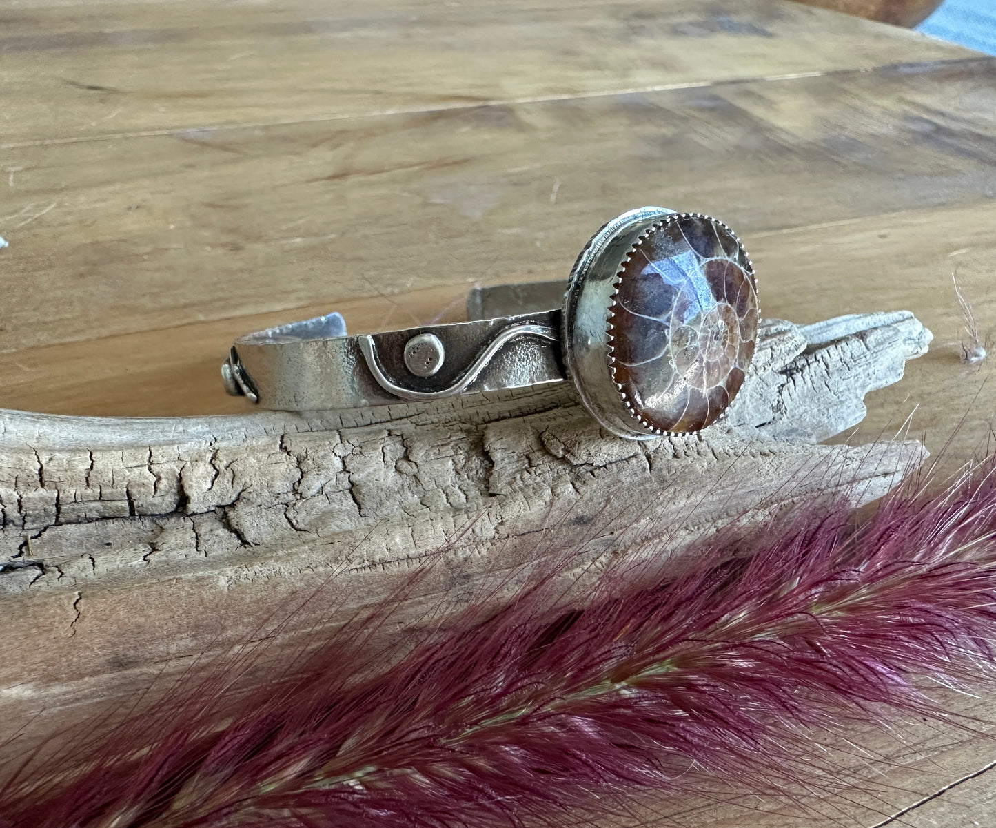 Ammonite Cuff Bracelet