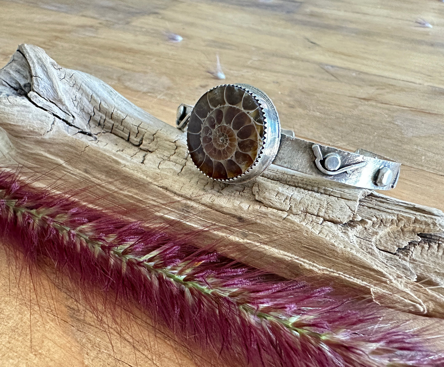 Ammonite Cuff Bracelet