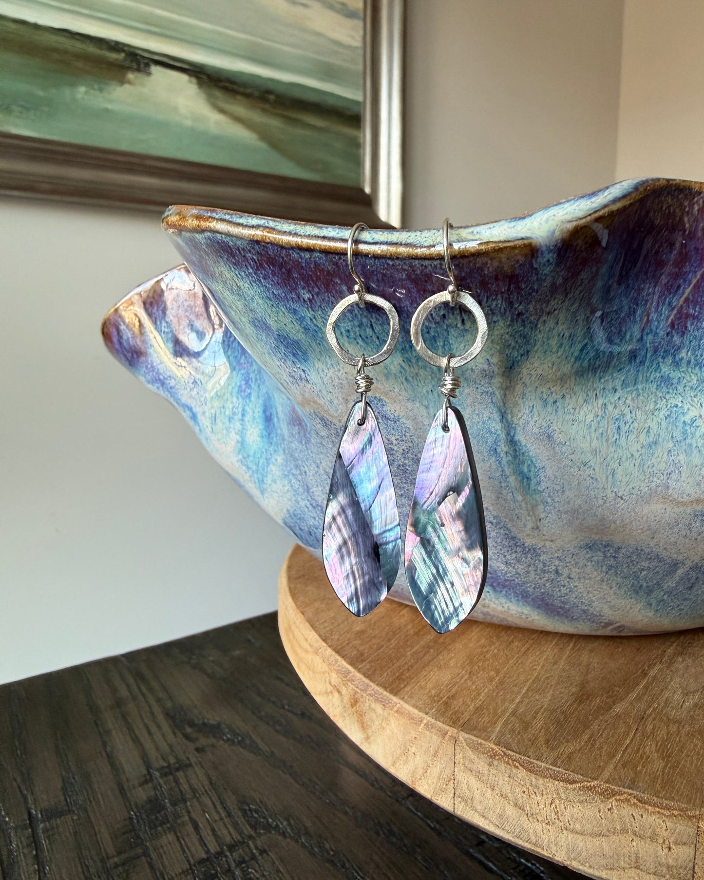 Abalone Dangle Earrings