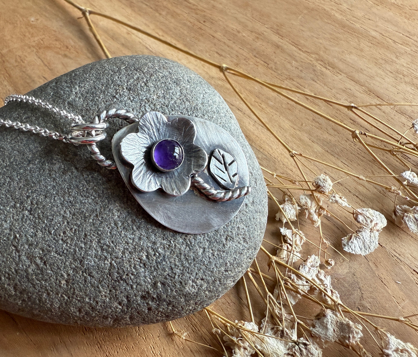 Amethyst Flower Necklace