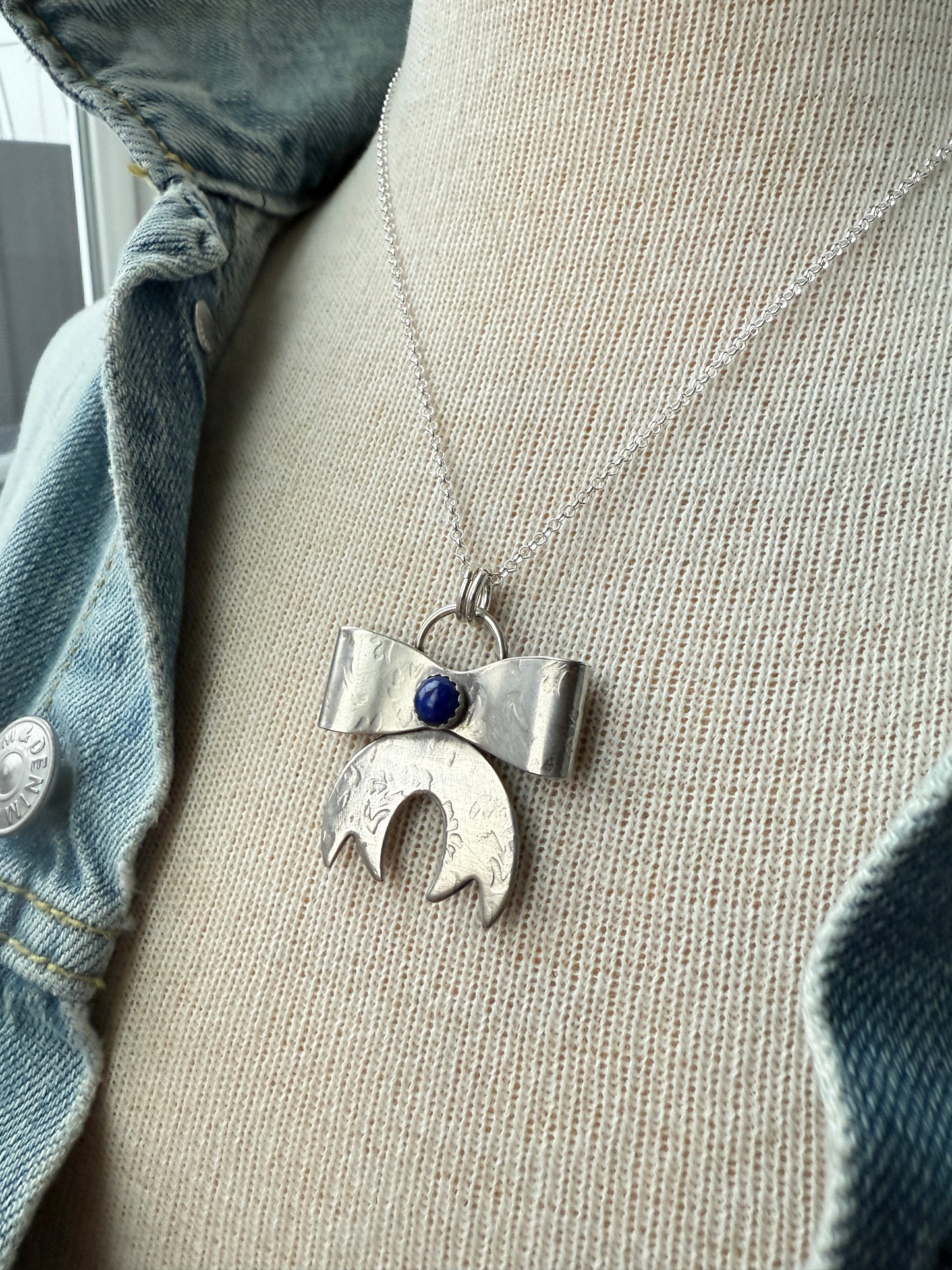 Lapis Bow Necklace