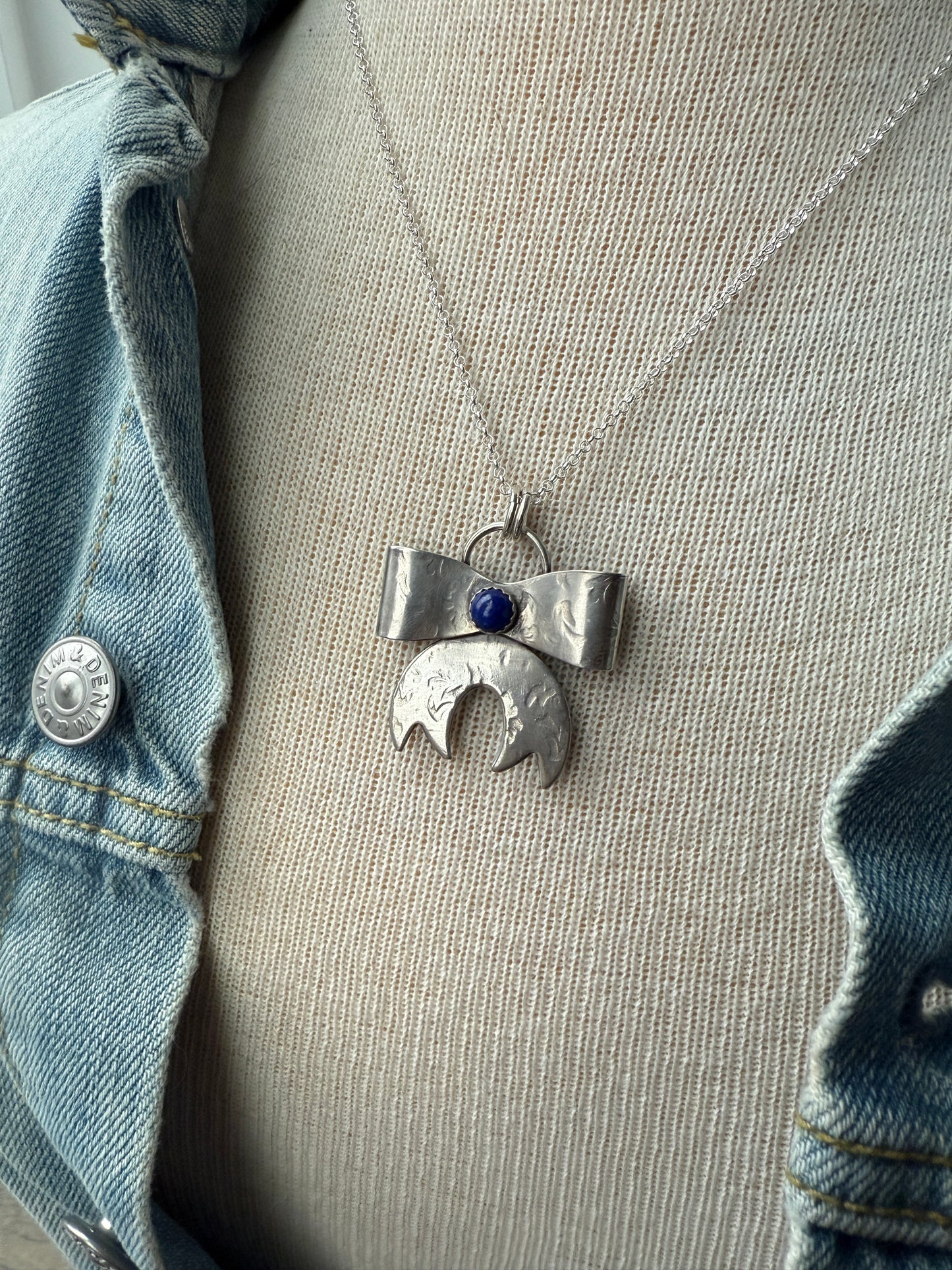 Lapis Bow Necklace