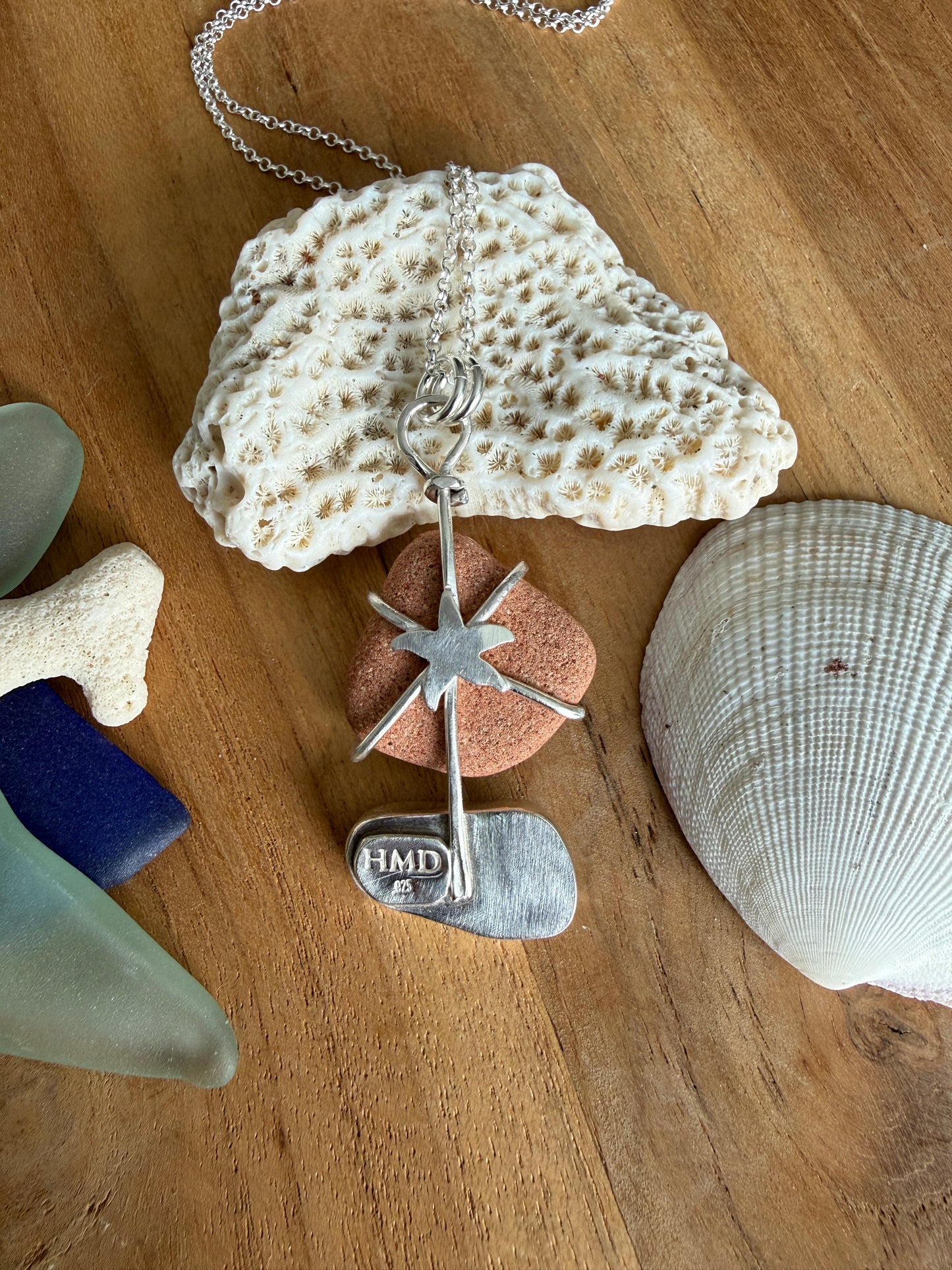 Spin Me Right Round Sea Glass Necklace