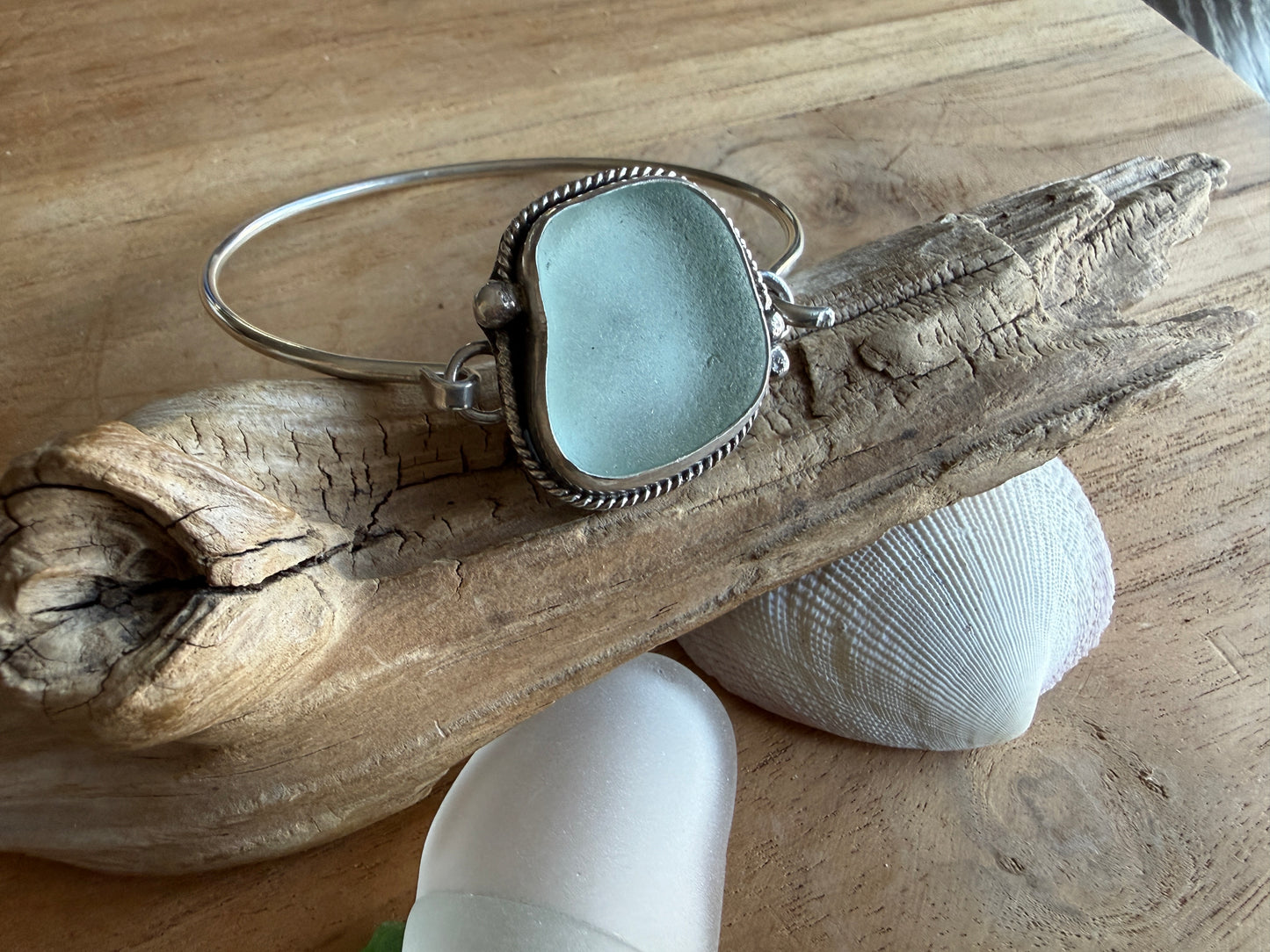 Sea Foam Sea Glass Bracelet