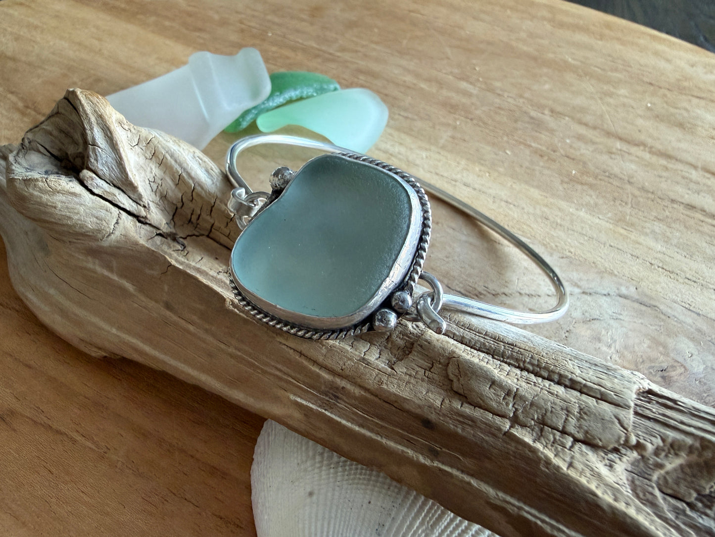 Sea Foam Sea Glass Bracelet