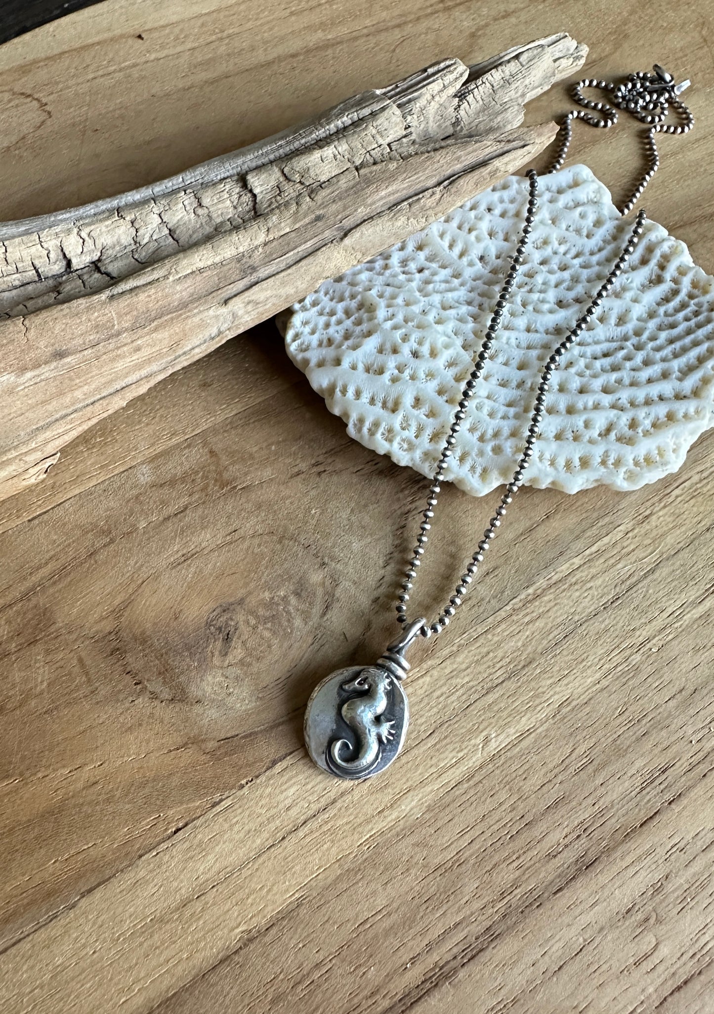 Sea Horse Nugget Necklace