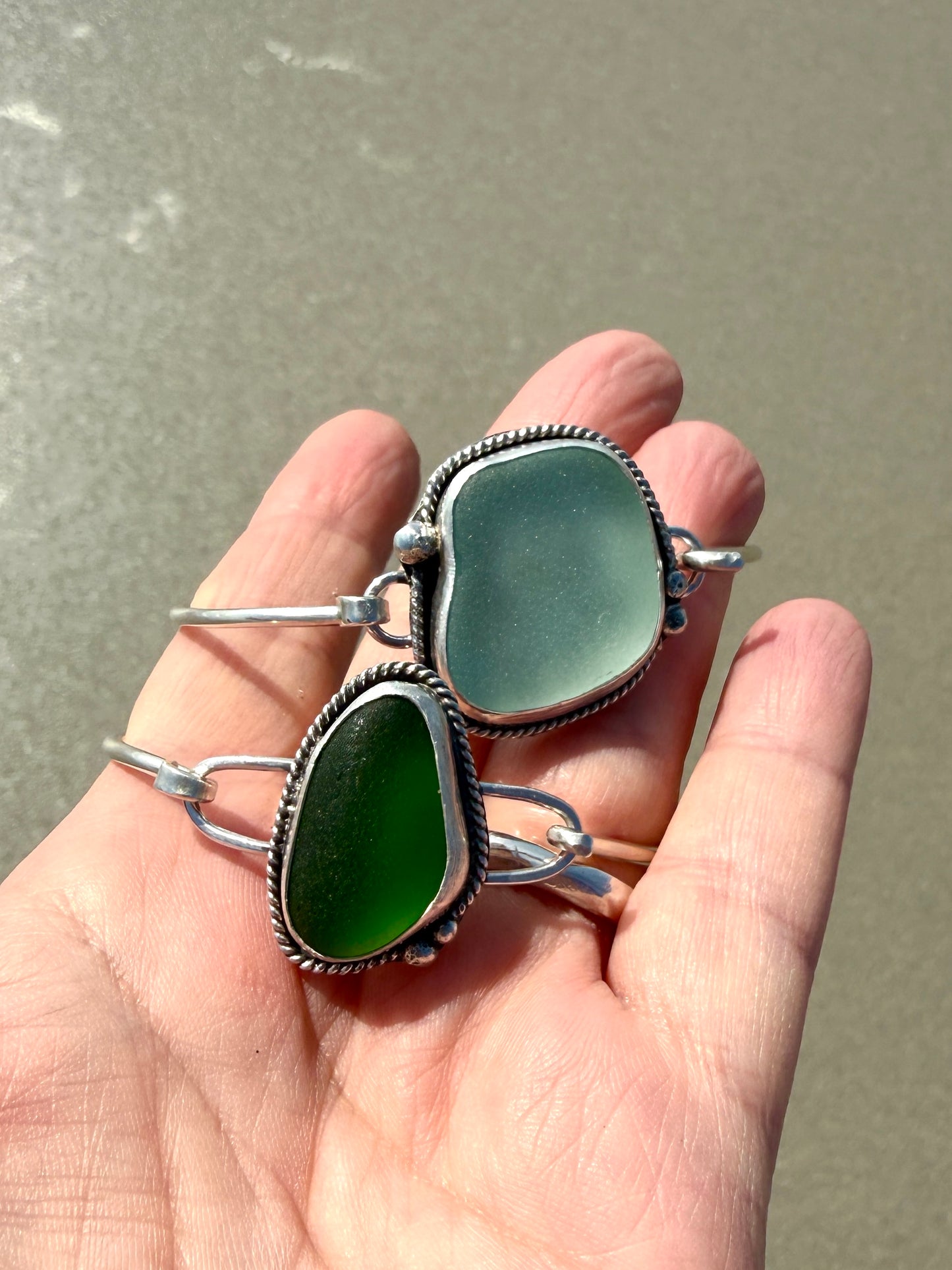 Sea Foam Sea Glass Bracelet