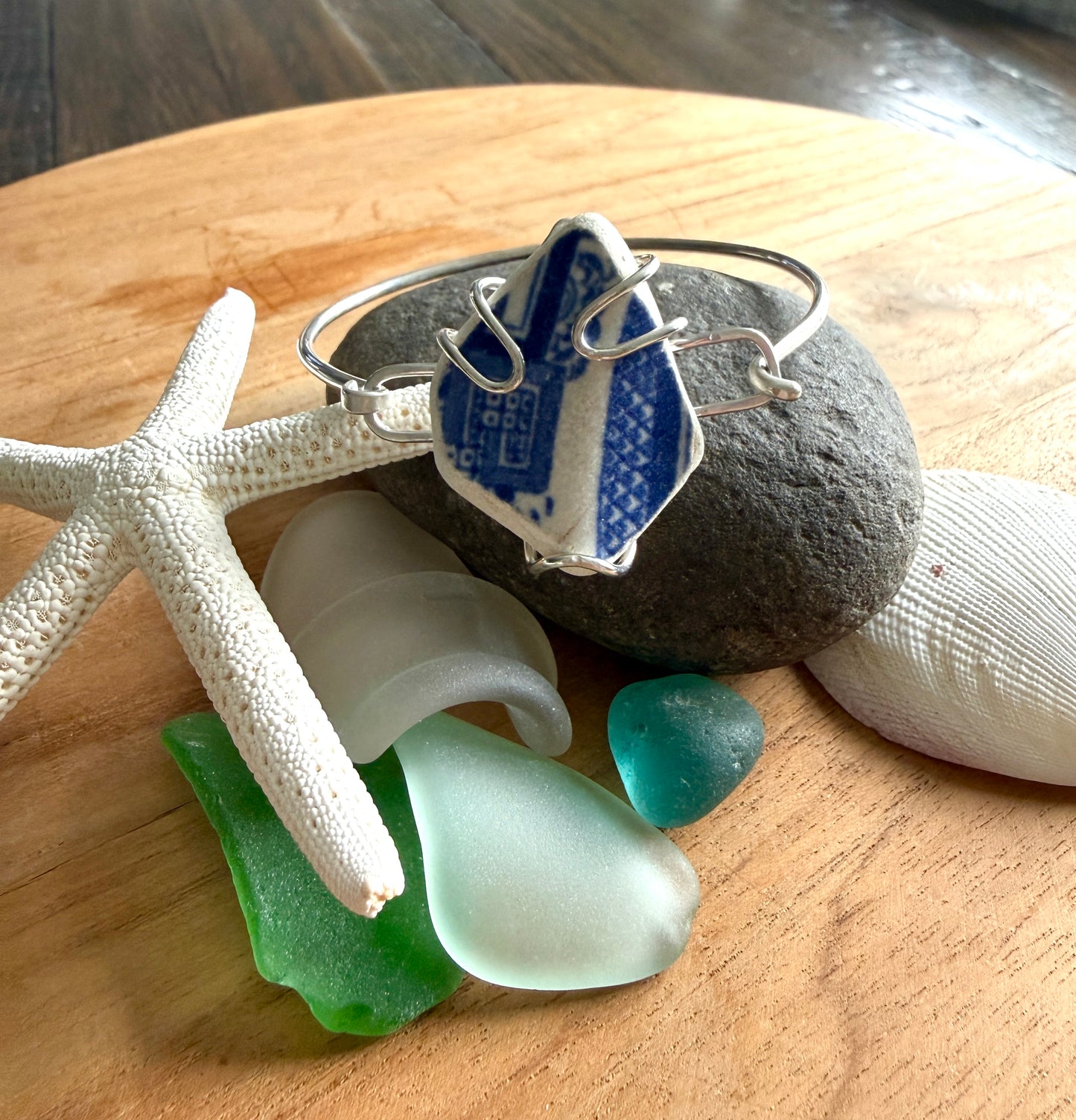 Sea Pottery Sterling Bracelet