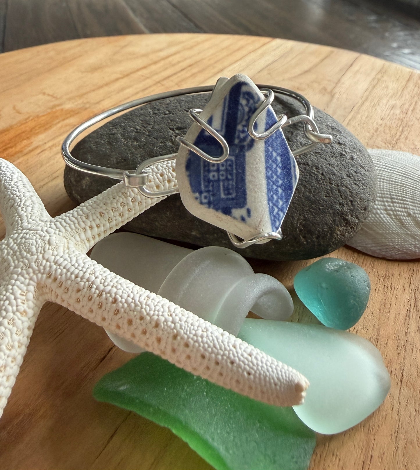 Sea Pottery Sterling Bracelet