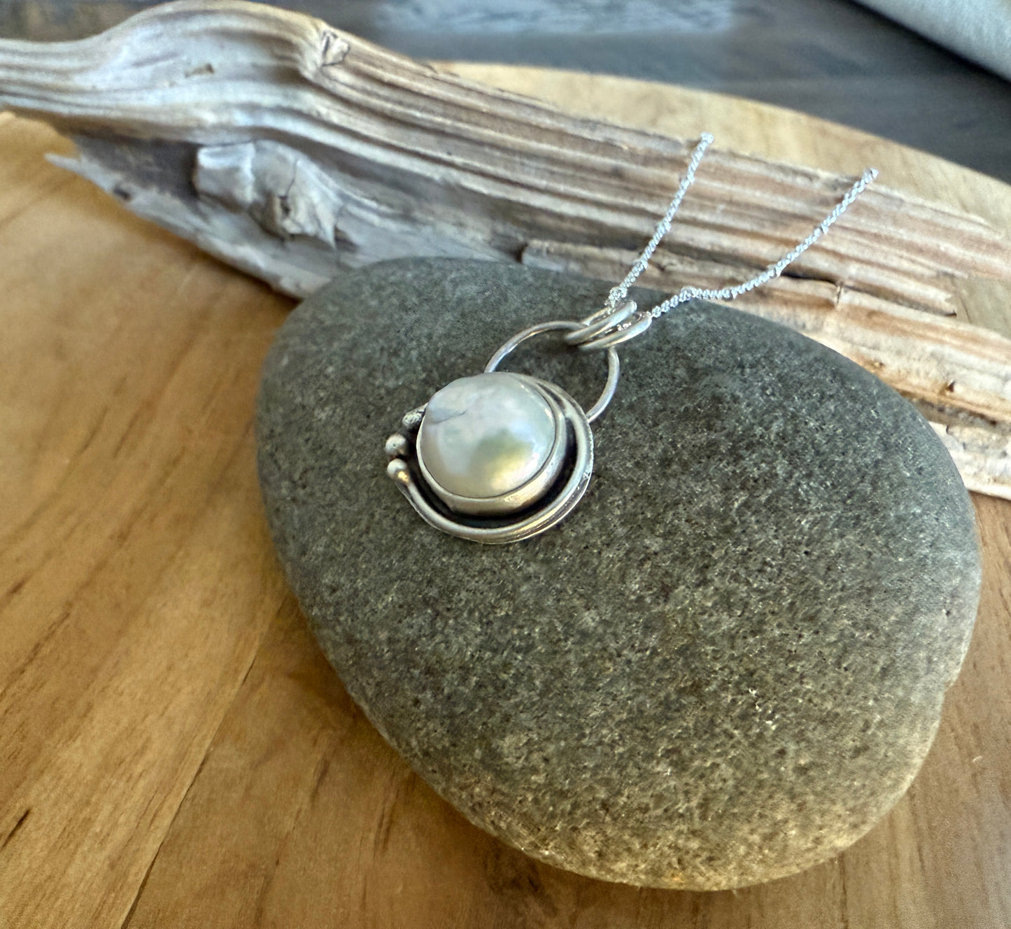 Rustic Mabe Pearl Necklace