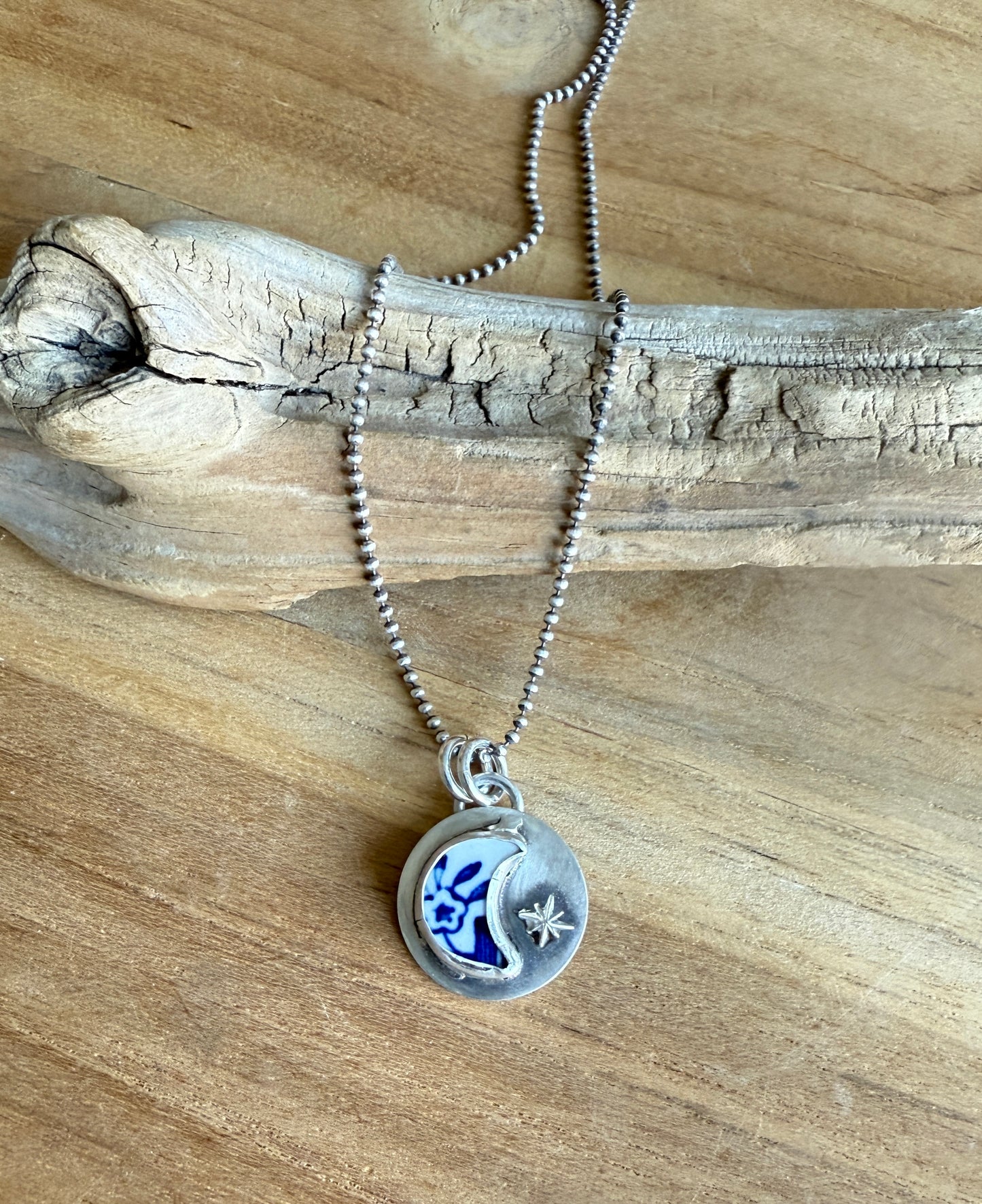 Blue China Moon Necklace