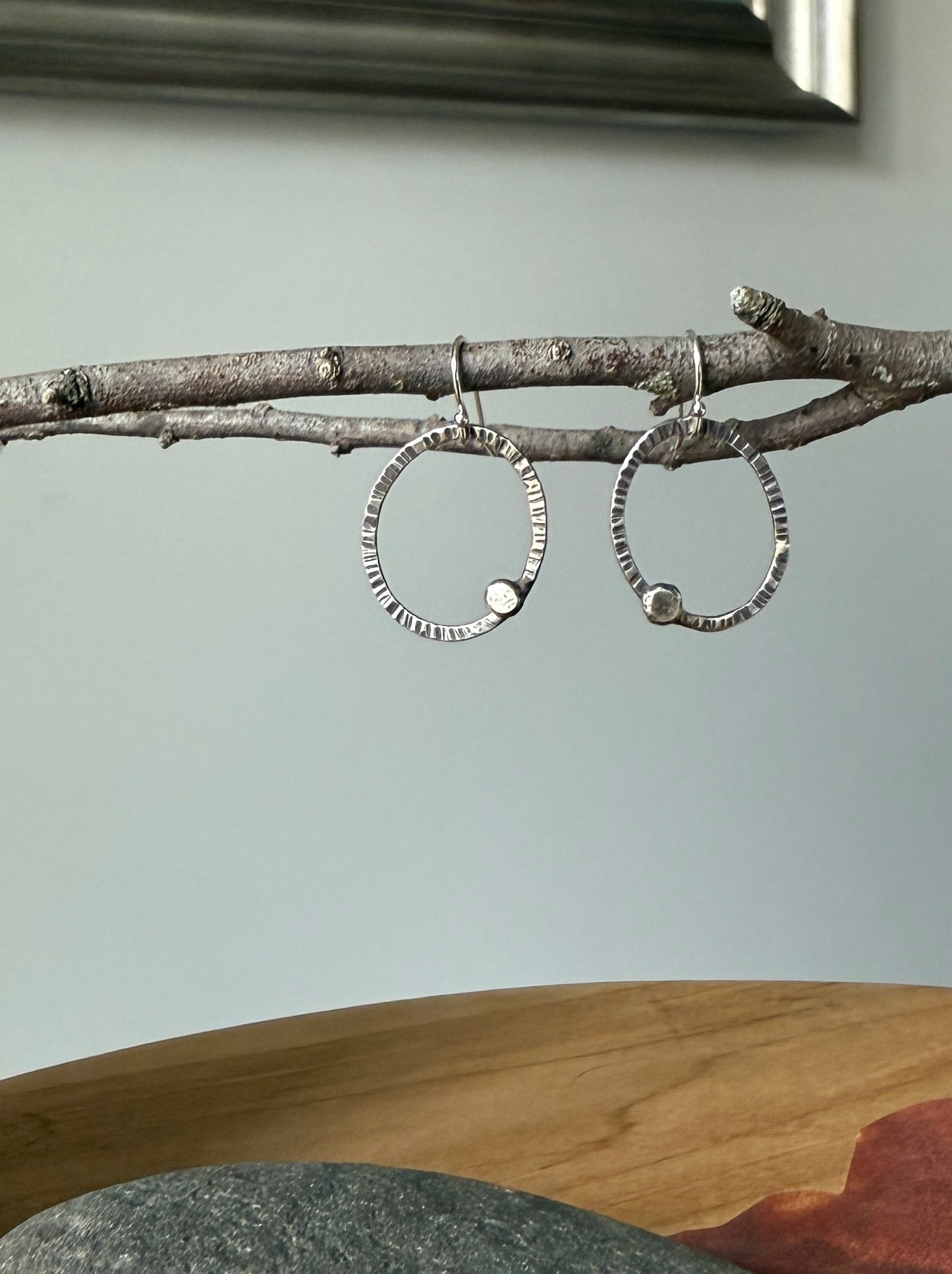 Small Hammered Circle earrings