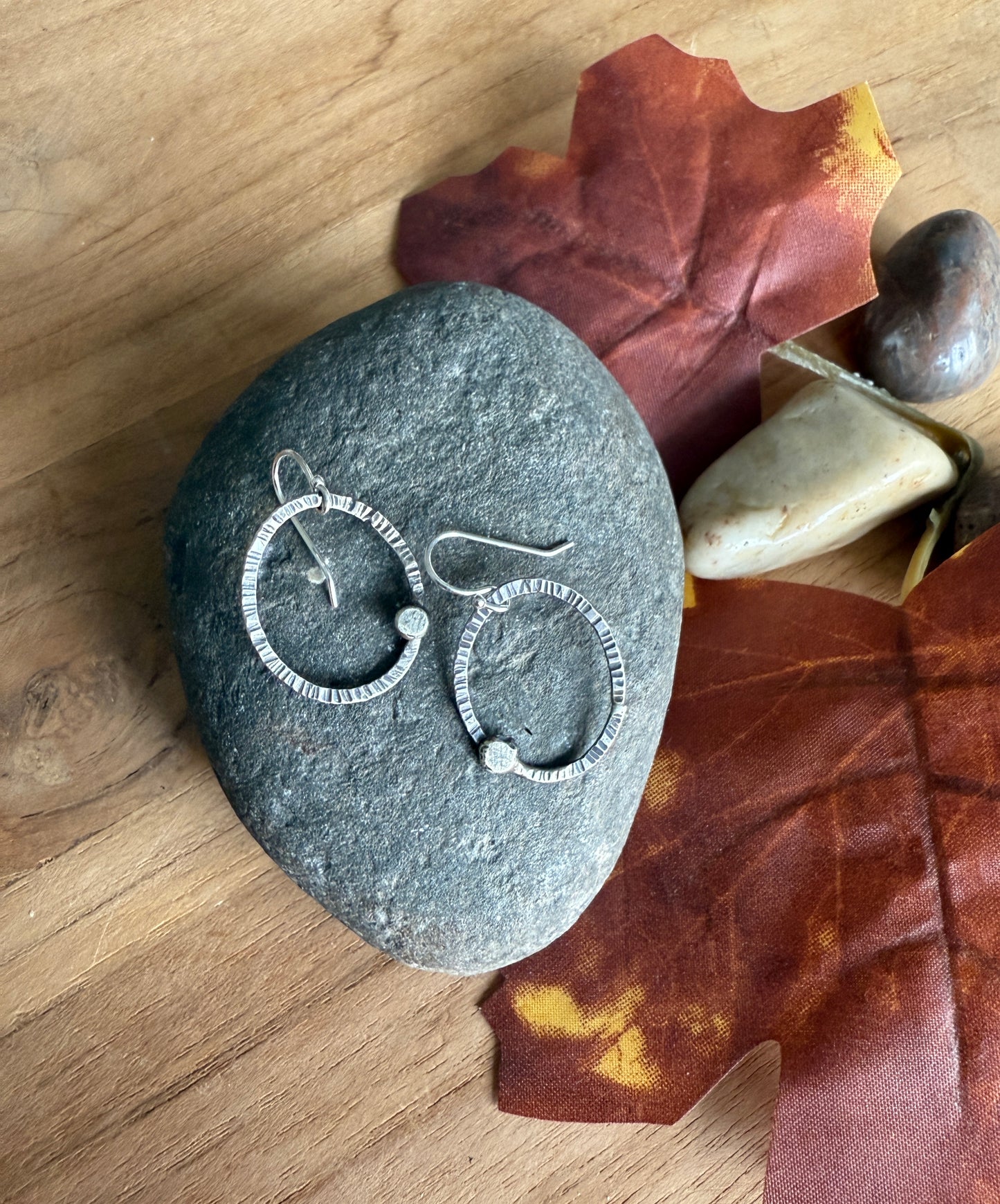 Small Hammered Circle earrings