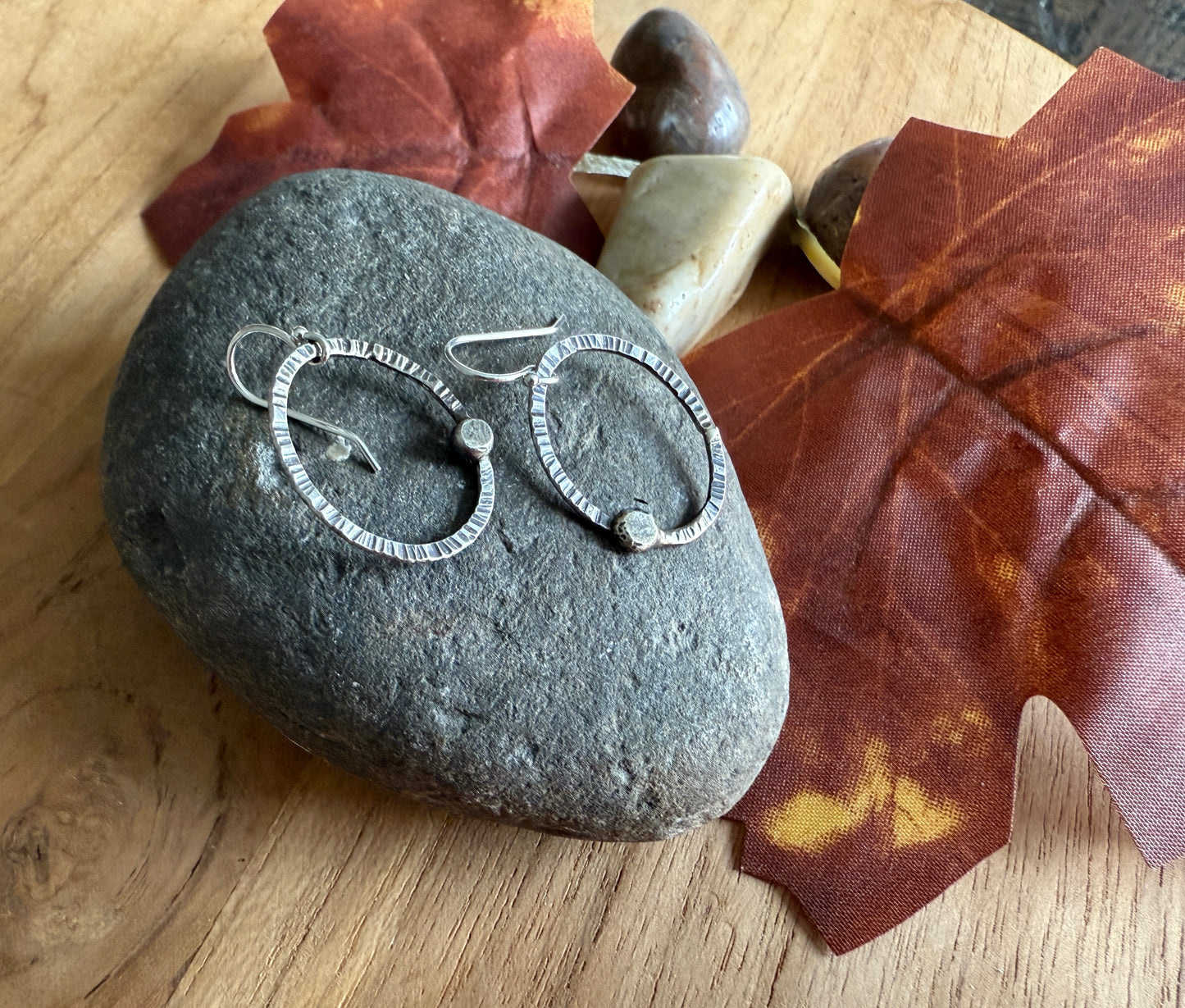 Small Hammered Circle earrings