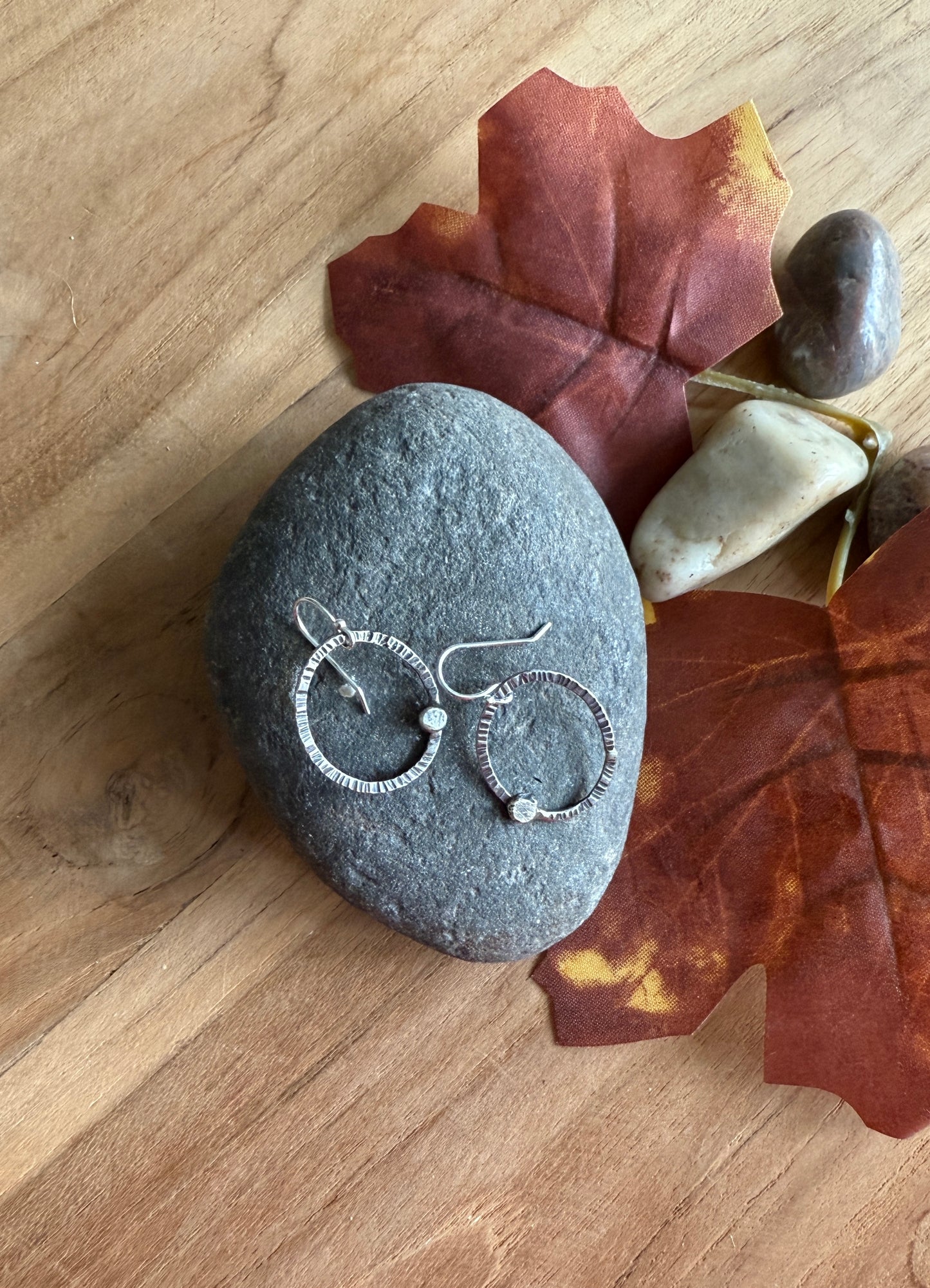 Small Hammered Circle earrings