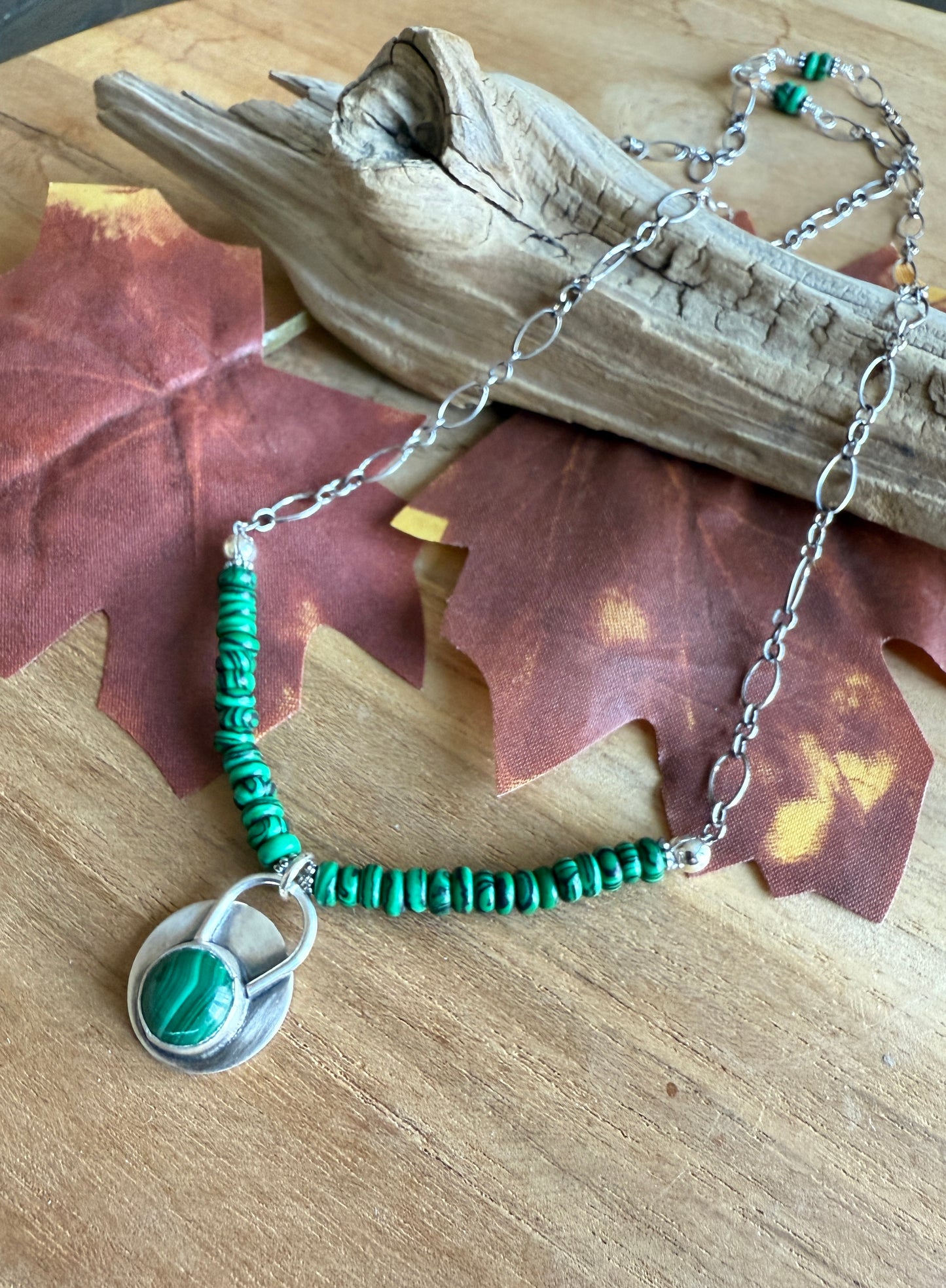 Malachite Charm Necklace