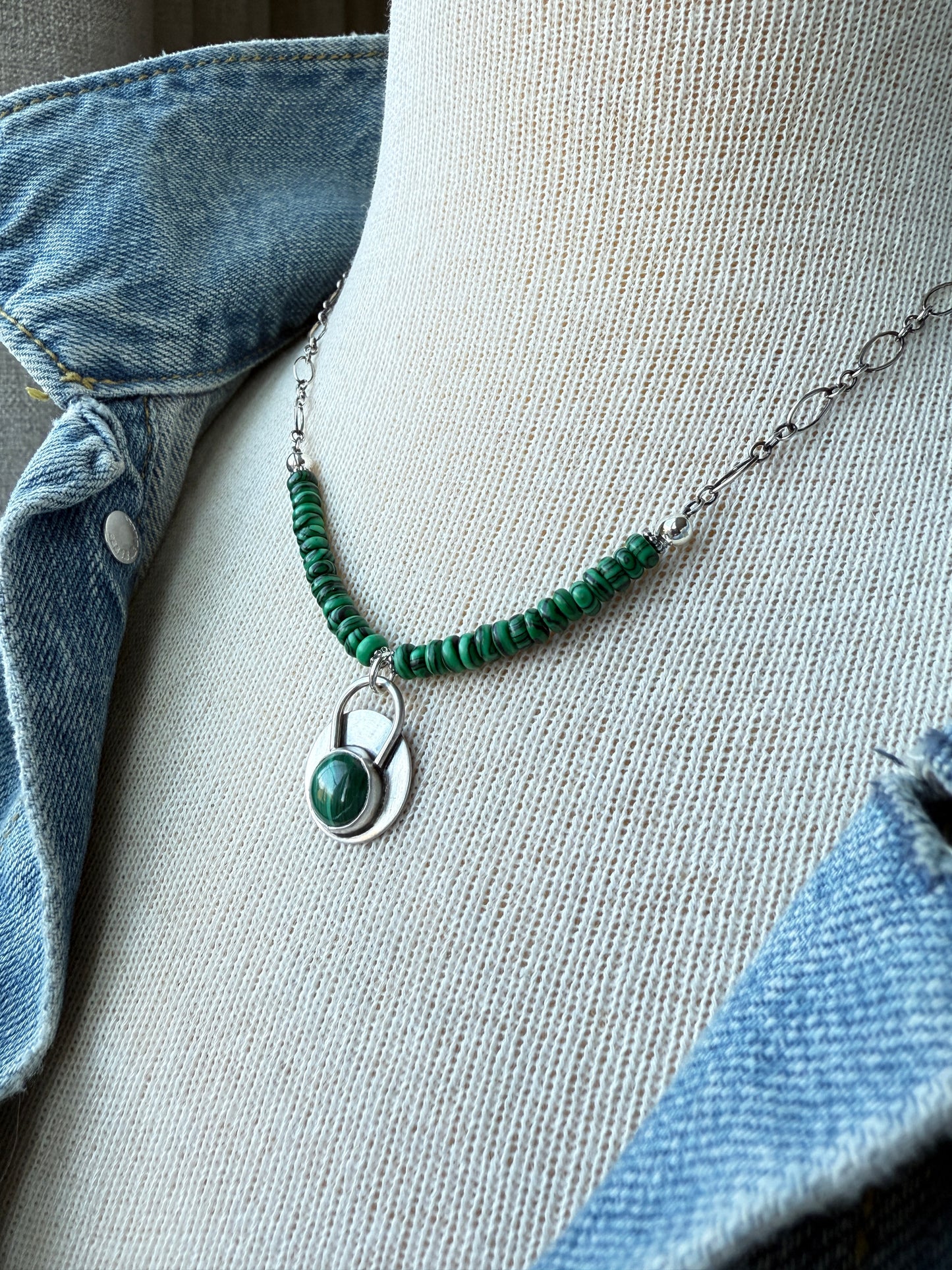 Malachite Charm Necklace