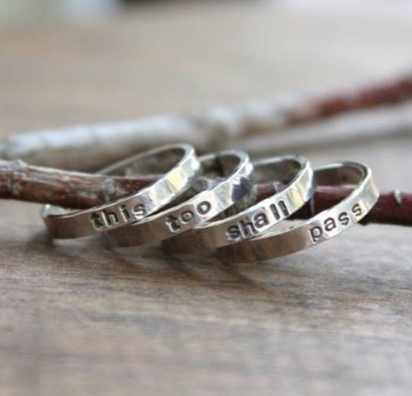 Hand Stamped Sterling Silver Rings