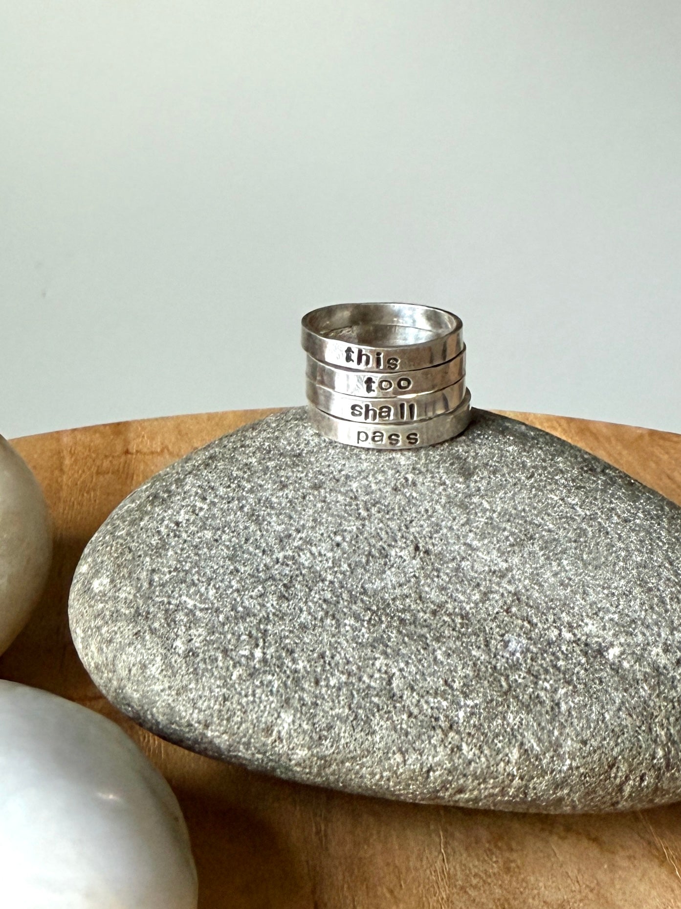 Hand Stamped Sterling Silver Rings