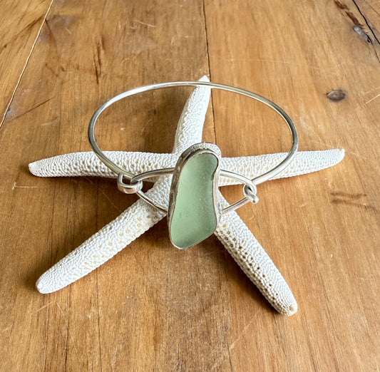 Light Green Sea Glass Bracelet
