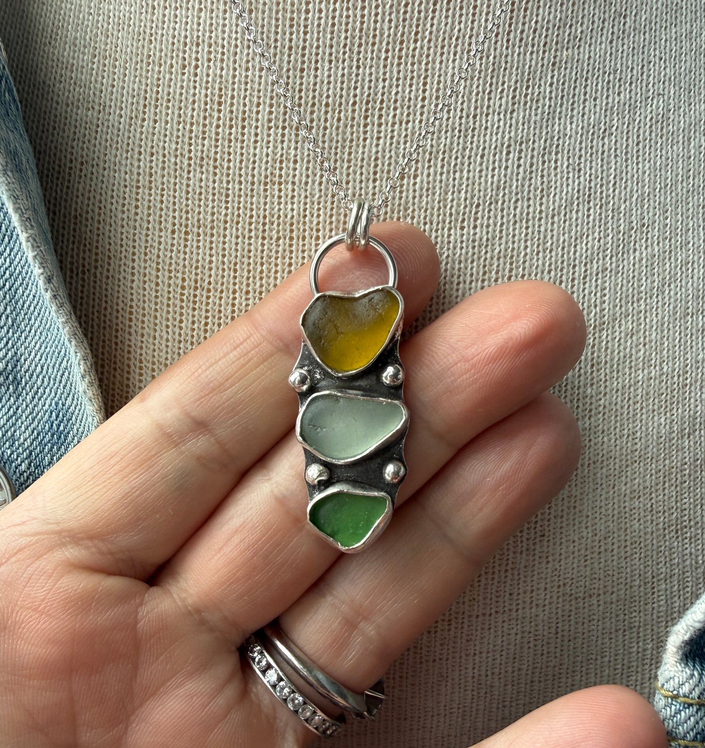 Sea Glass Cairns Necklace