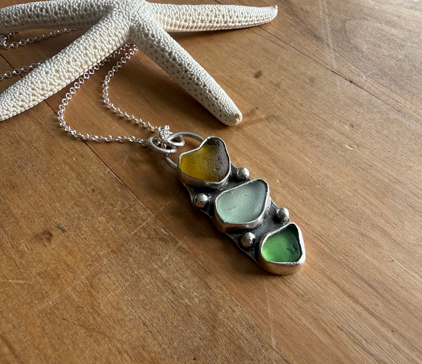 Sea Glass Cairns Necklace