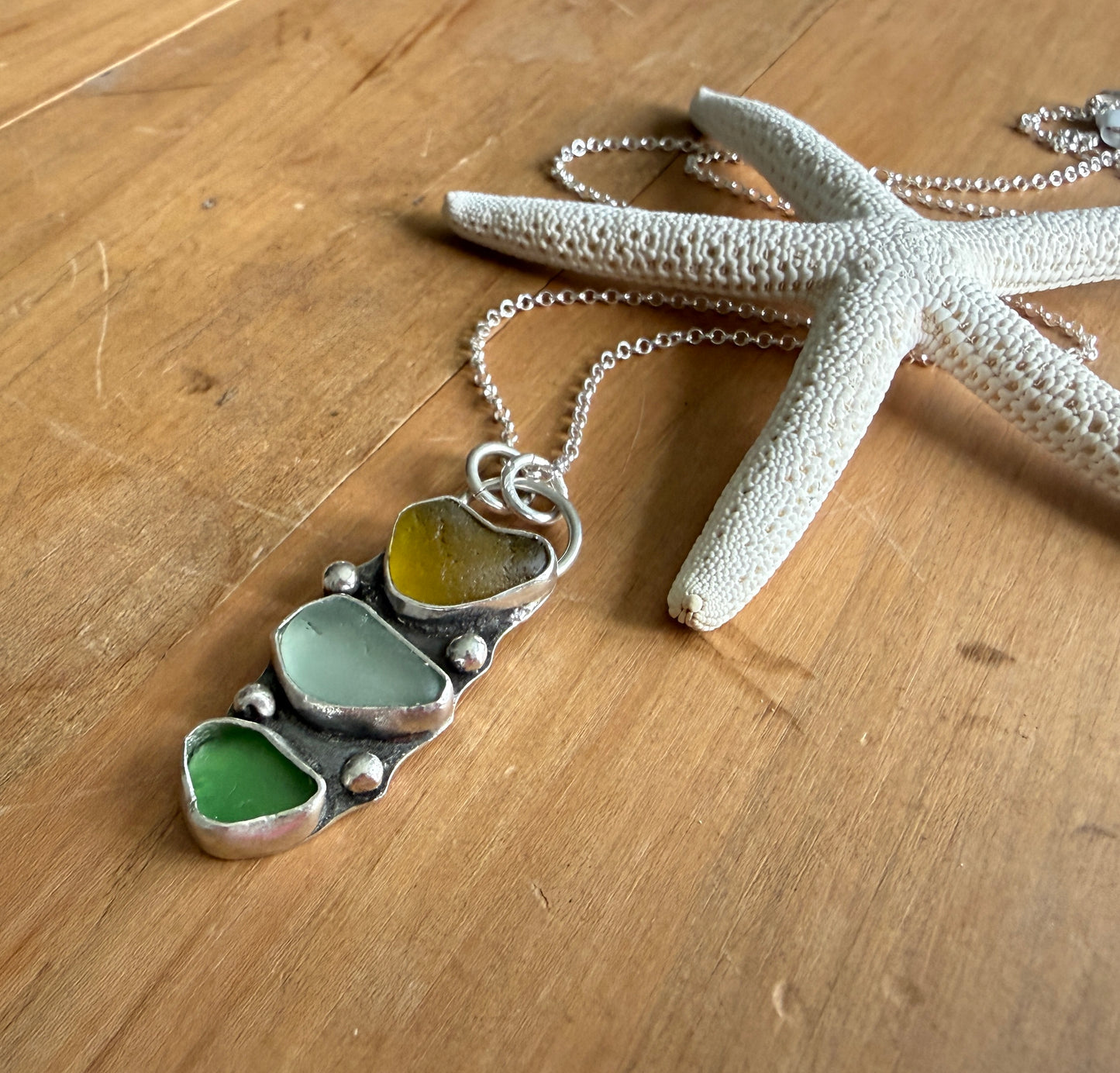 Sea Glass Cairns Necklace