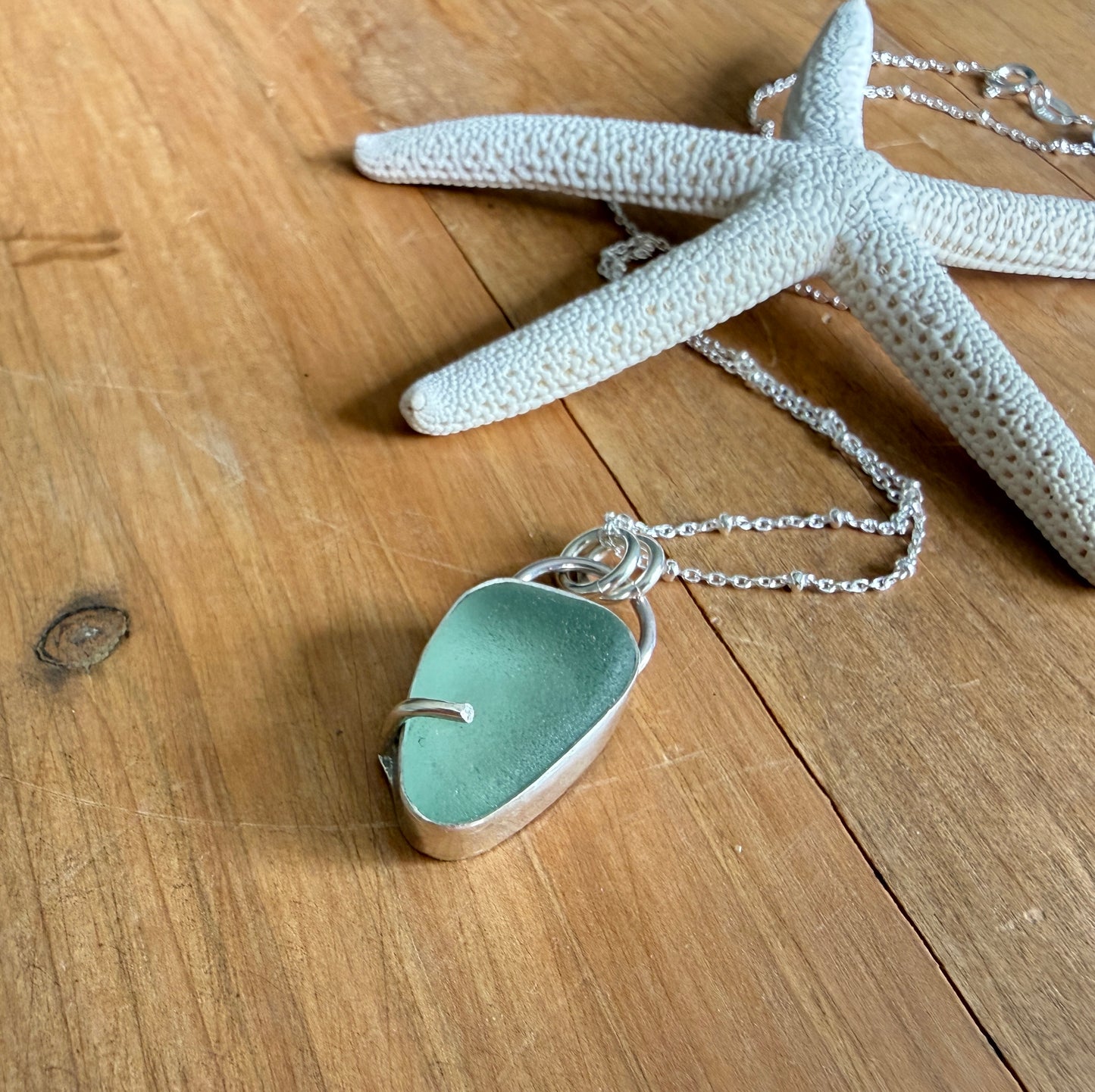 Sea Foam Sea Glass Necklace