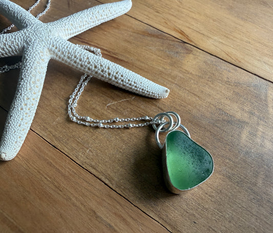Green Sea Glass Necklace