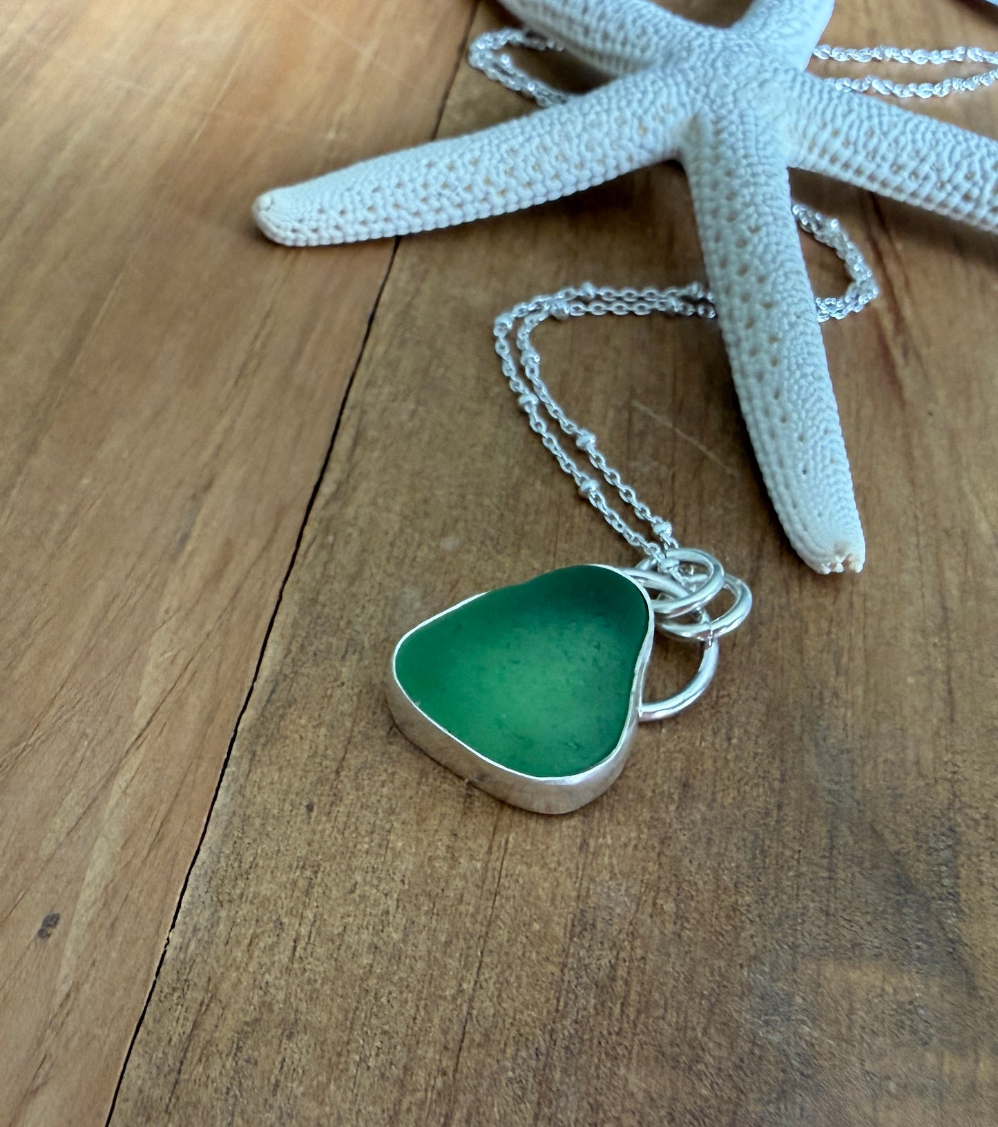 Green Sea Glass Necklace