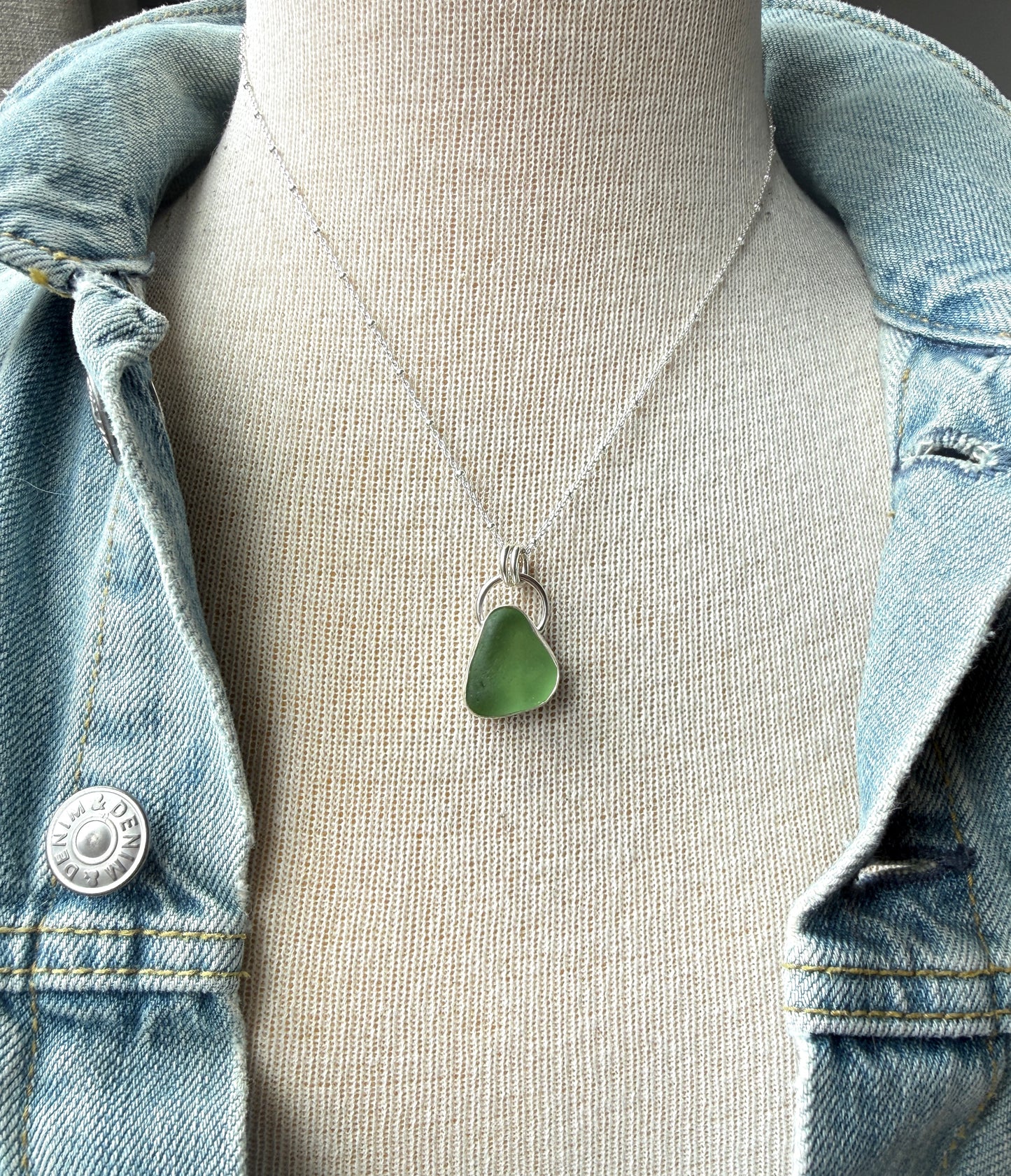 Green Sea Glass Necklace