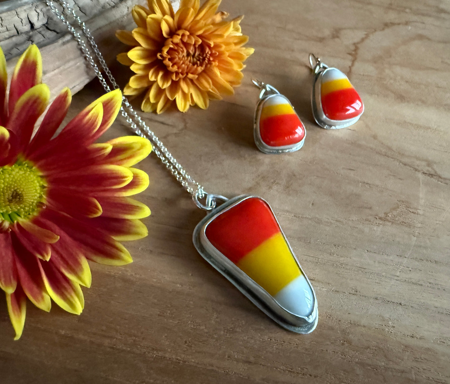 Candy Corn Earrings
