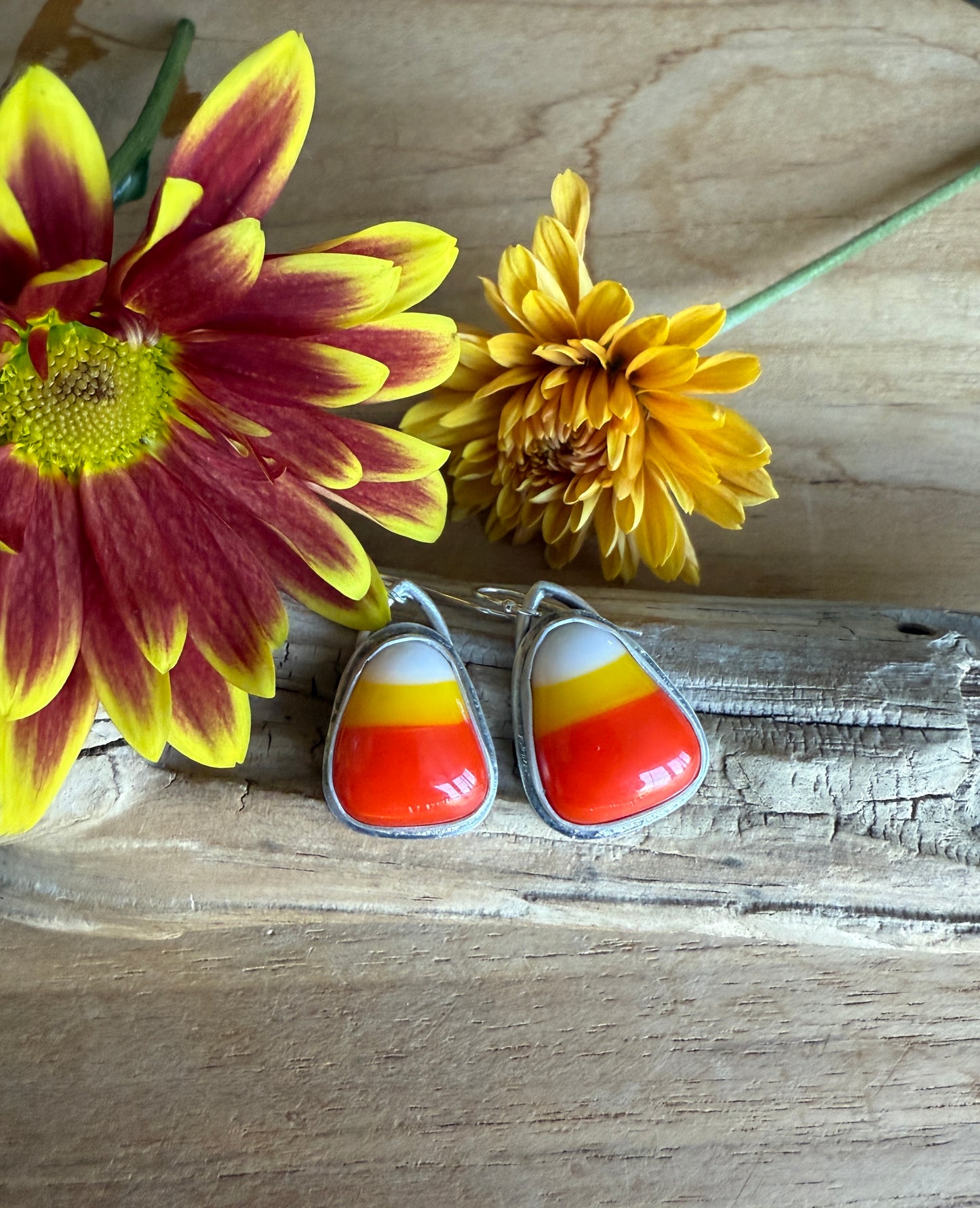 Candy Corn Earrings