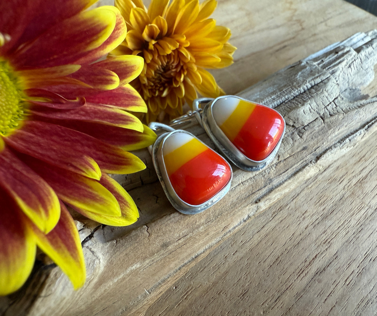 Candy Corn Earrings