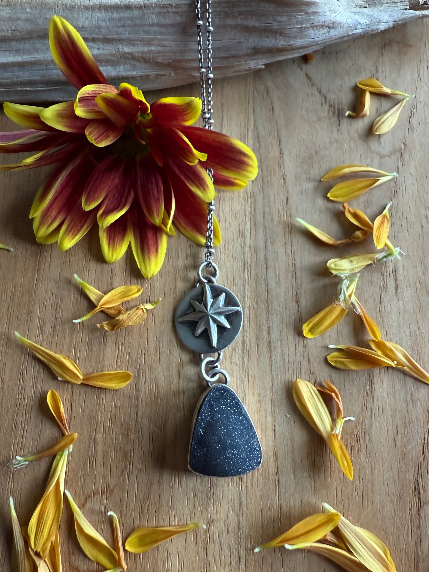 Black Druzy Necklace