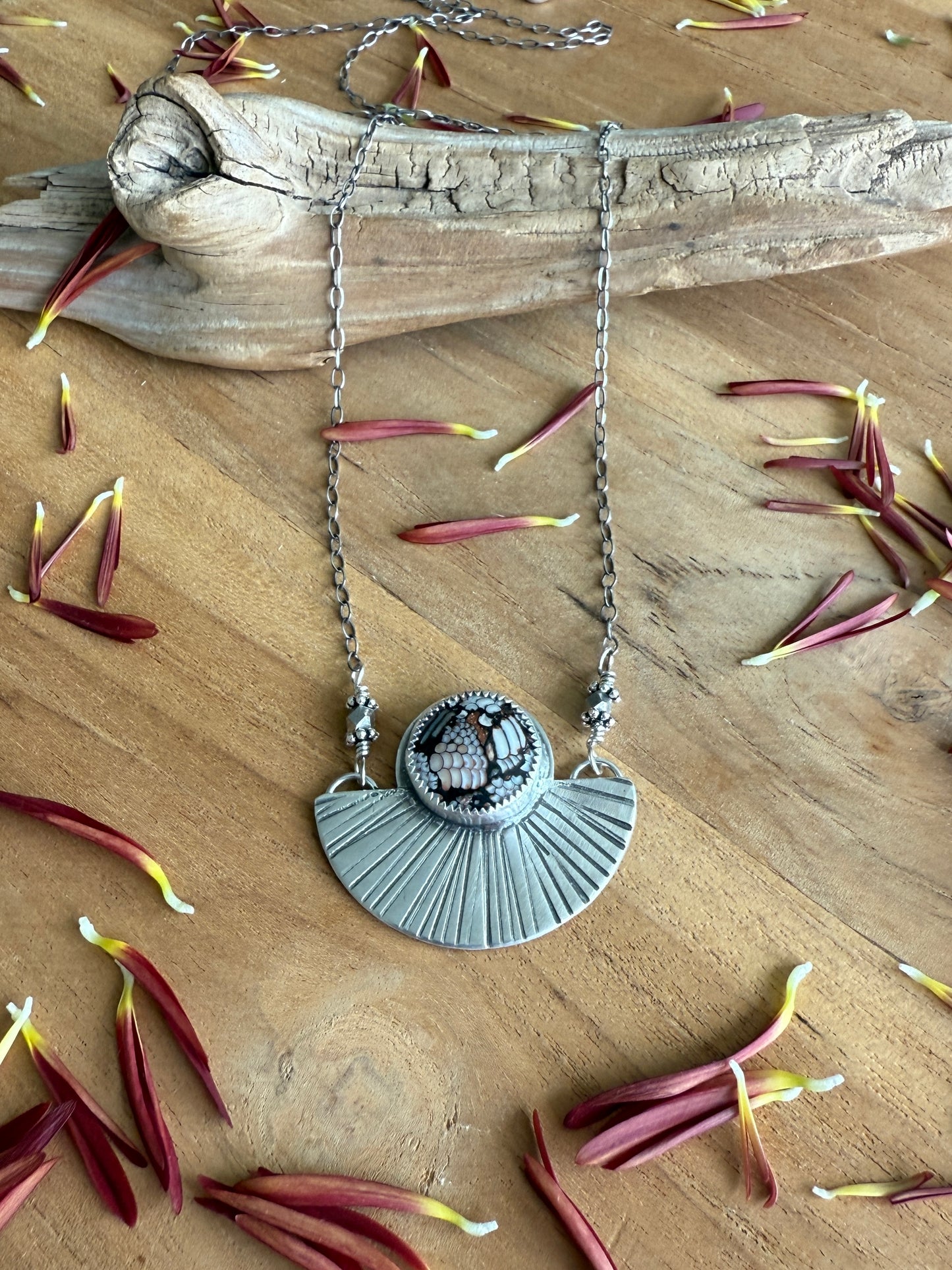 Snakeskin Stone Necklace