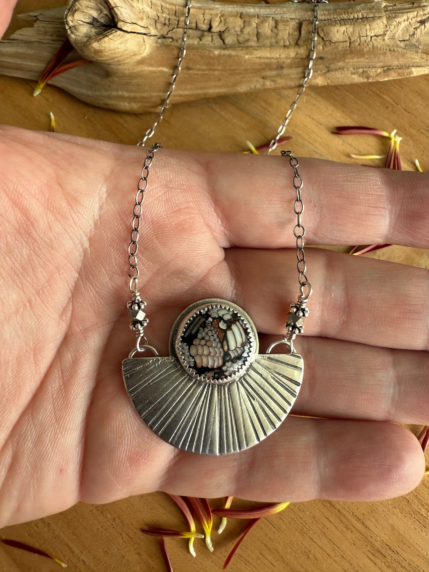 Snakeskin Stone Necklace