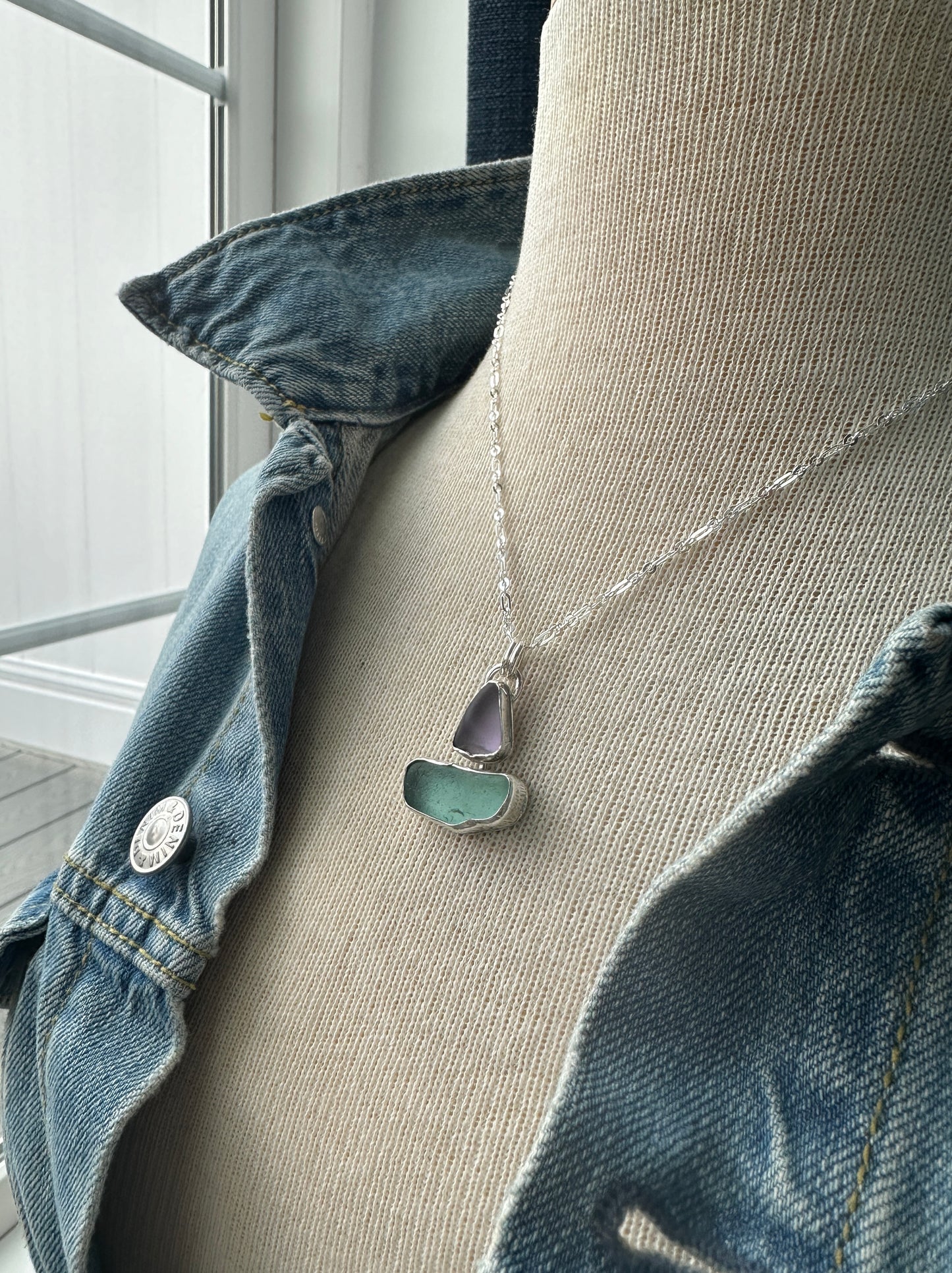 Sea Glass Sailboat Necklace