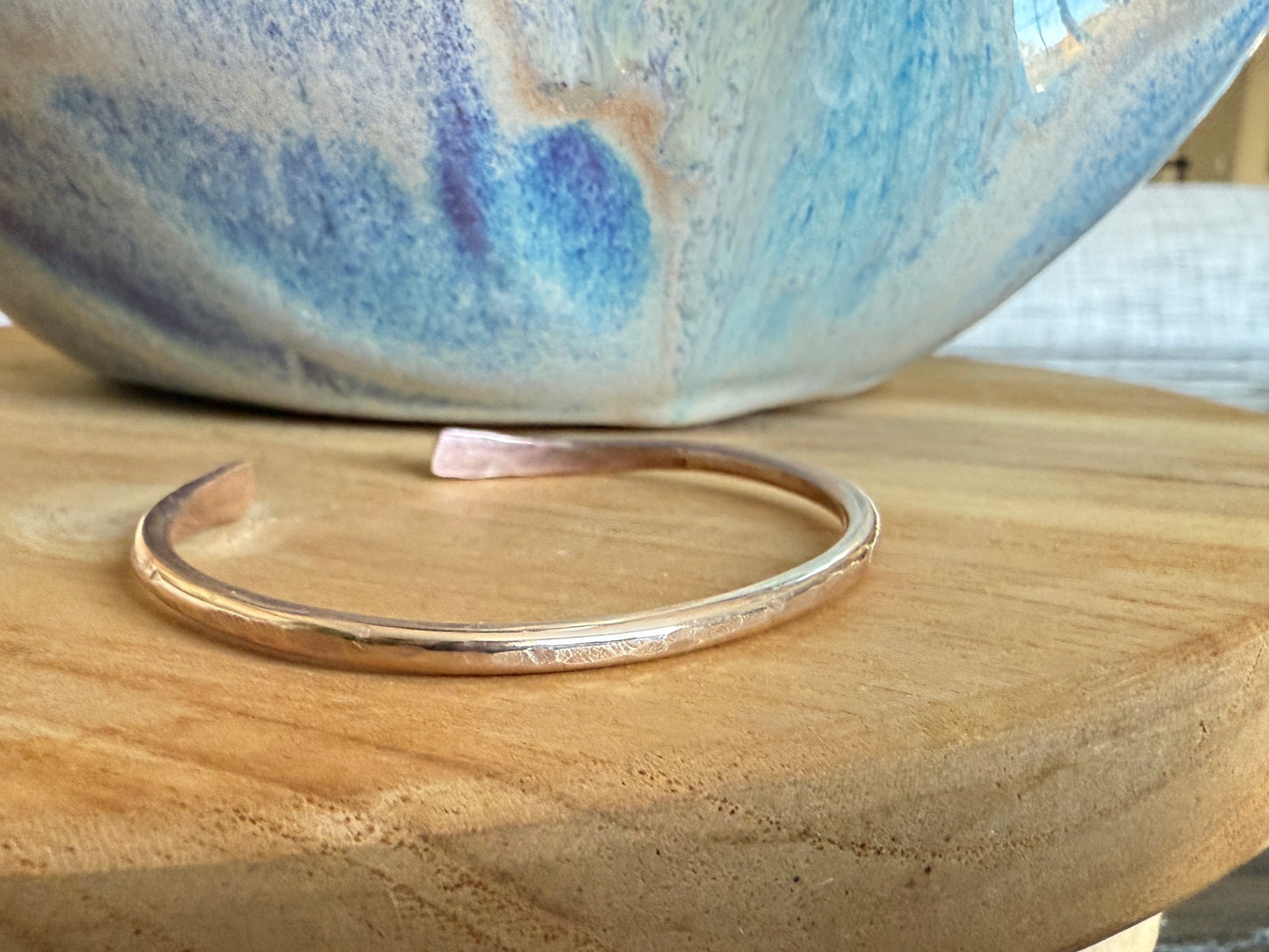 Brass Hammered Cuff