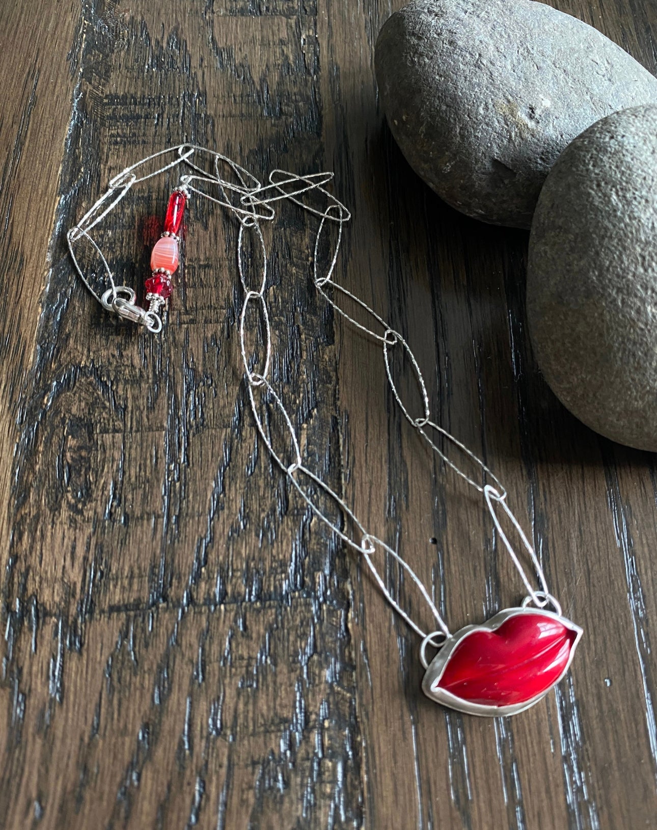 Red Lips Necklace