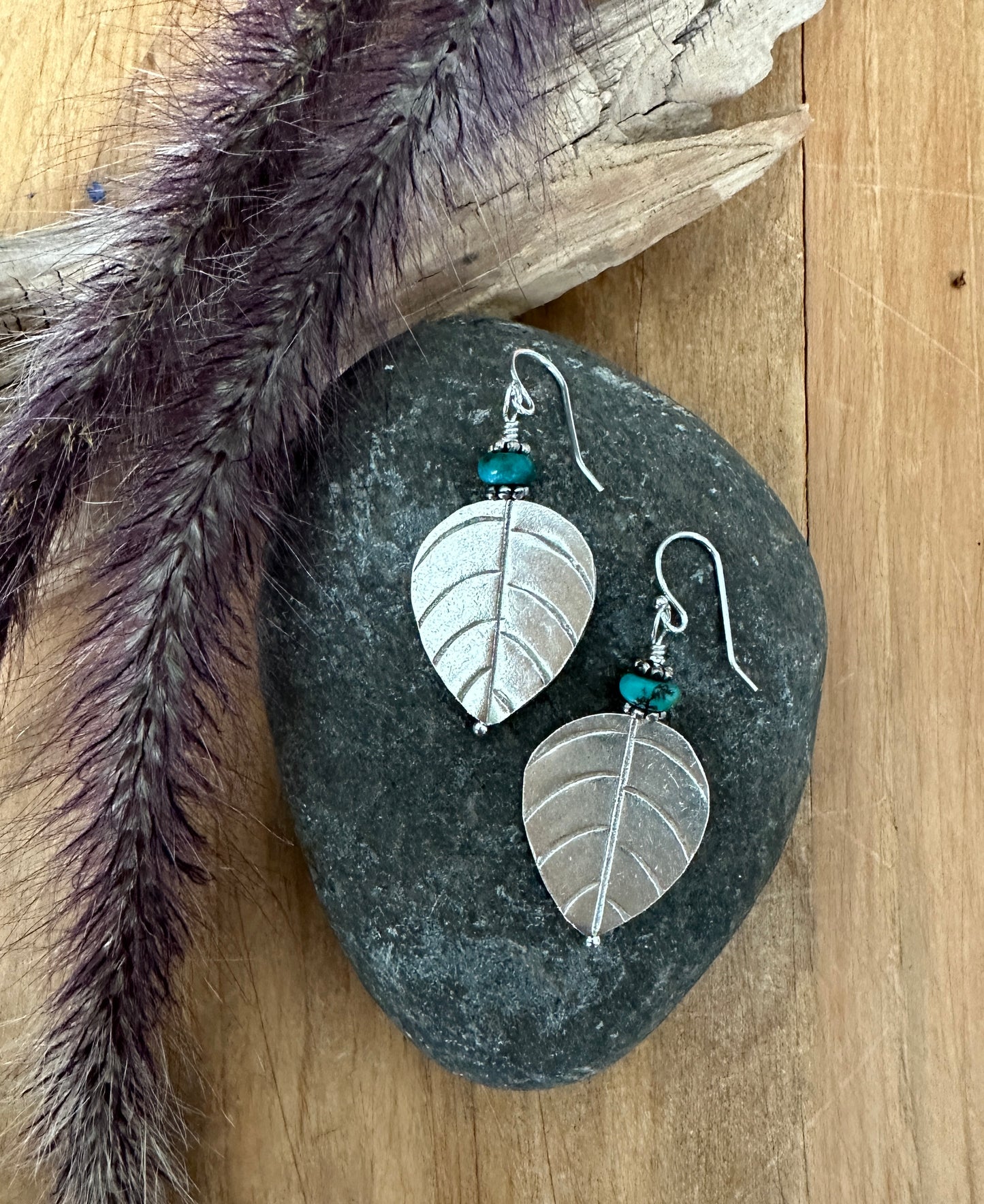 Sterling silver Leaf Earrings