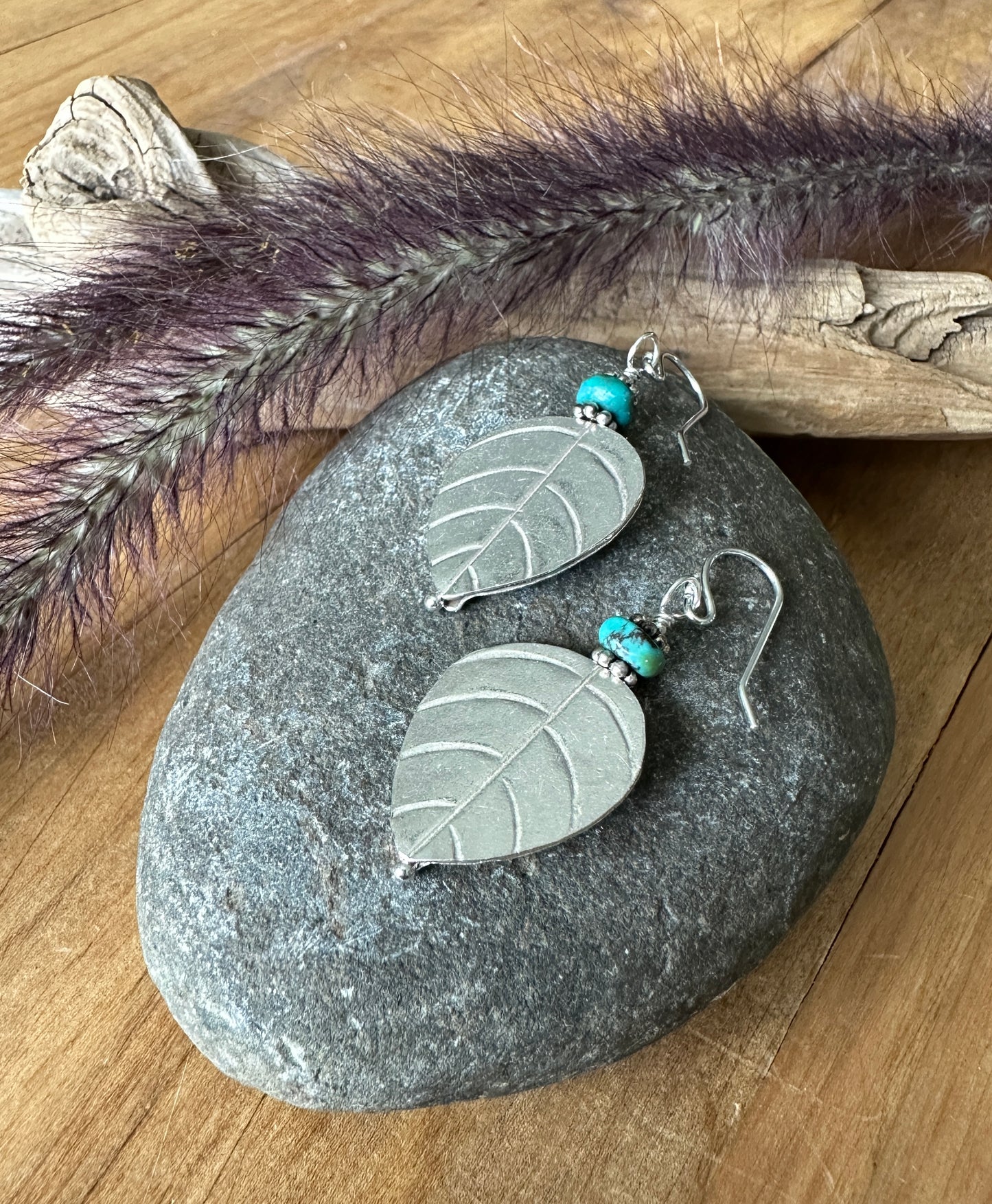 Sterling silver Leaf Earrings