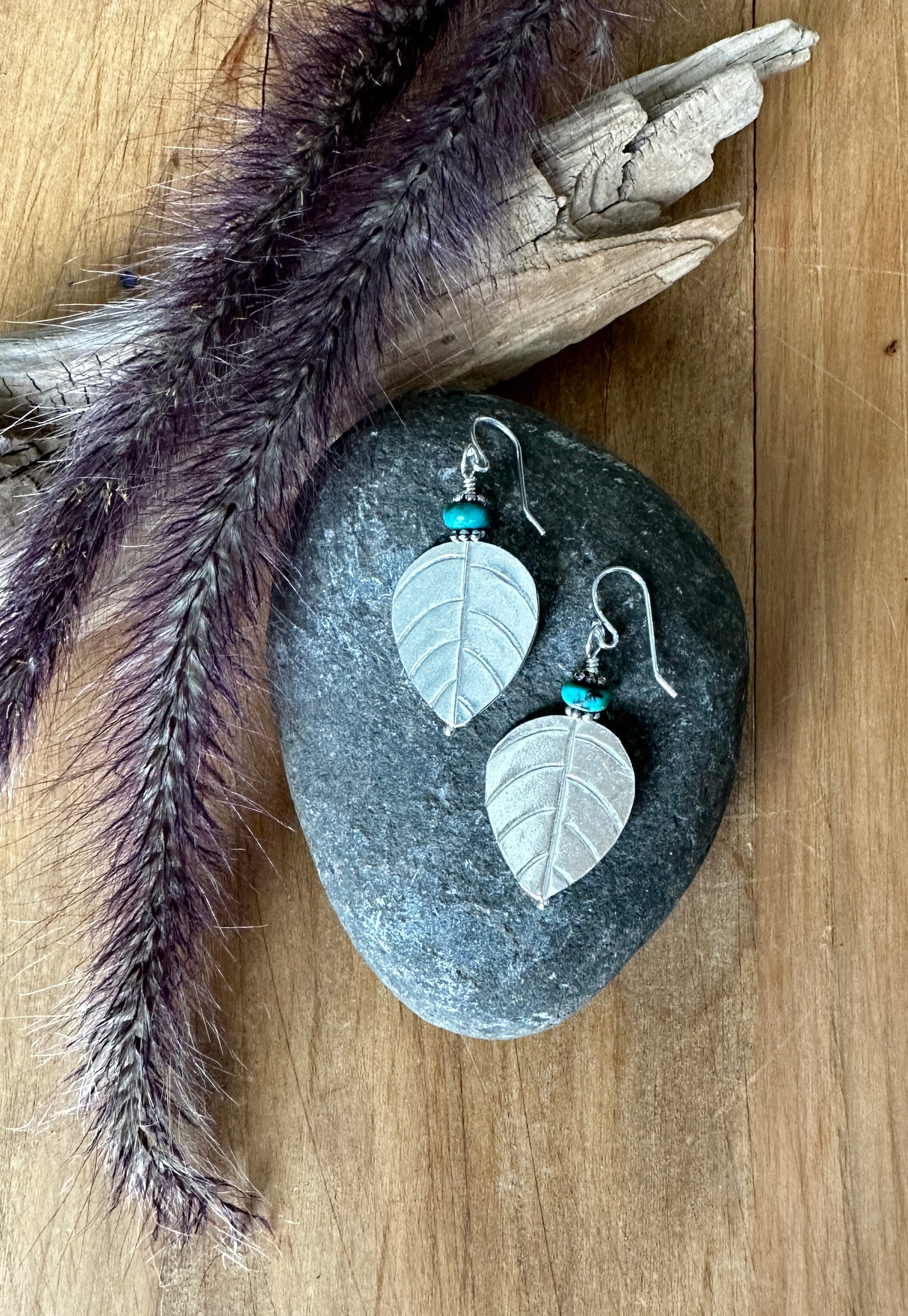 Sterling silver Leaf Earrings