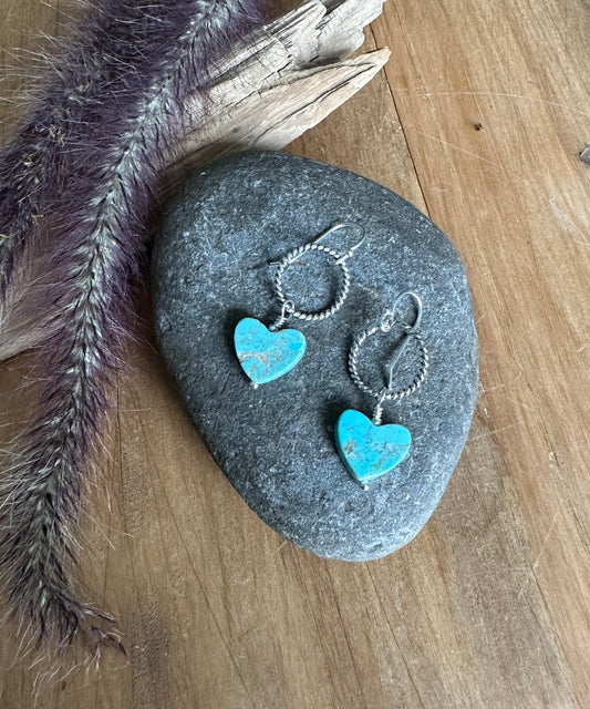 Kingsman Turquoise Heart Earrings