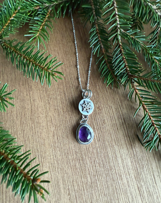 Amethyst Snowflake Necklace