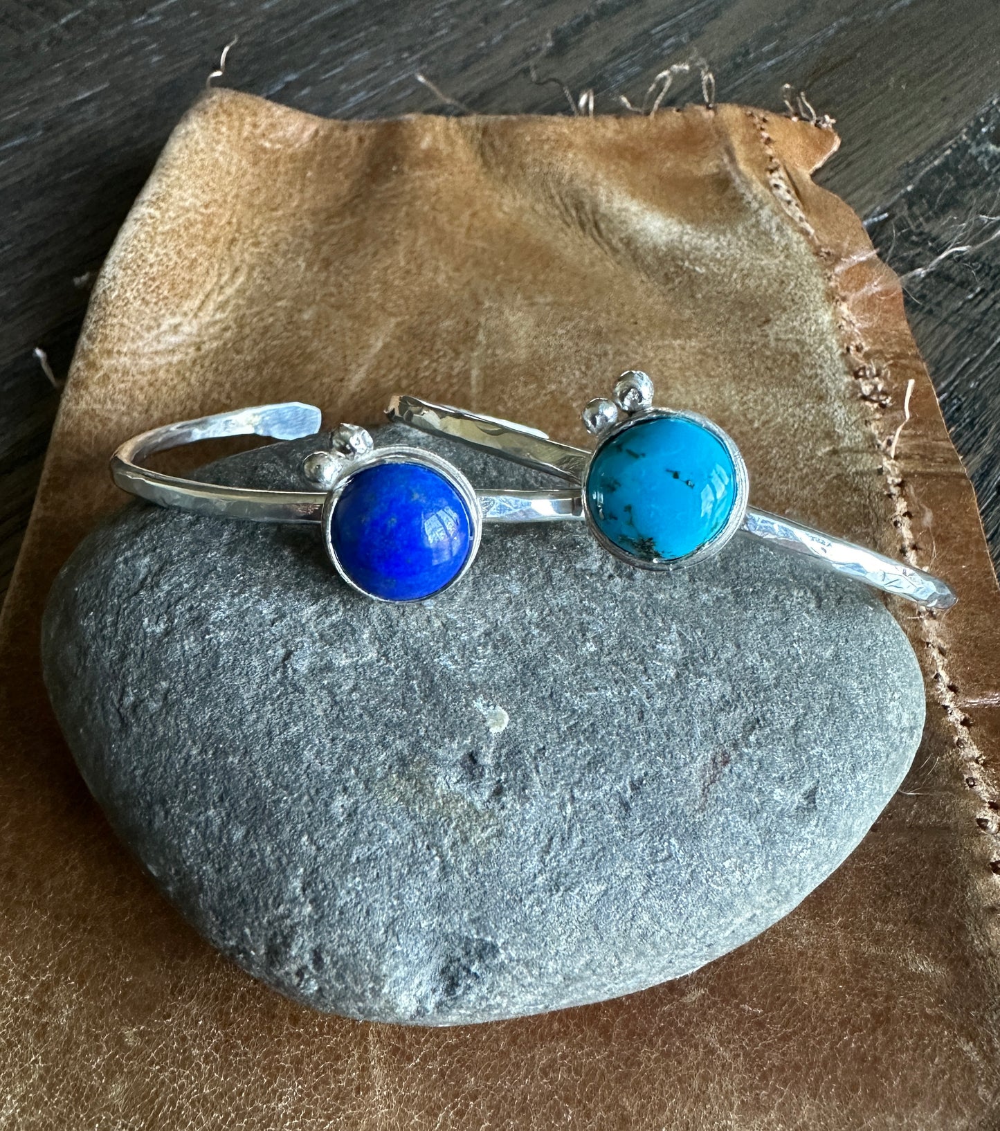 Sterling Silver Lapis Cuff Bracelet