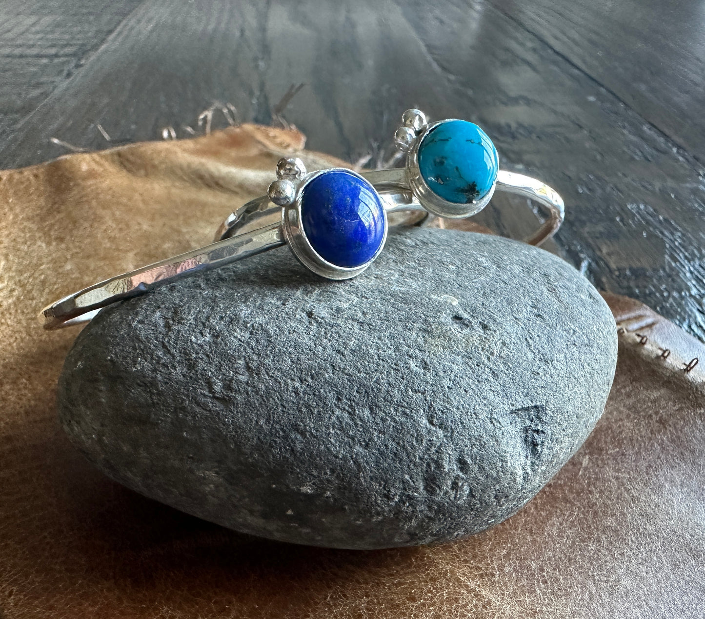 Sterling Silver Lapis Cuff Bracelet