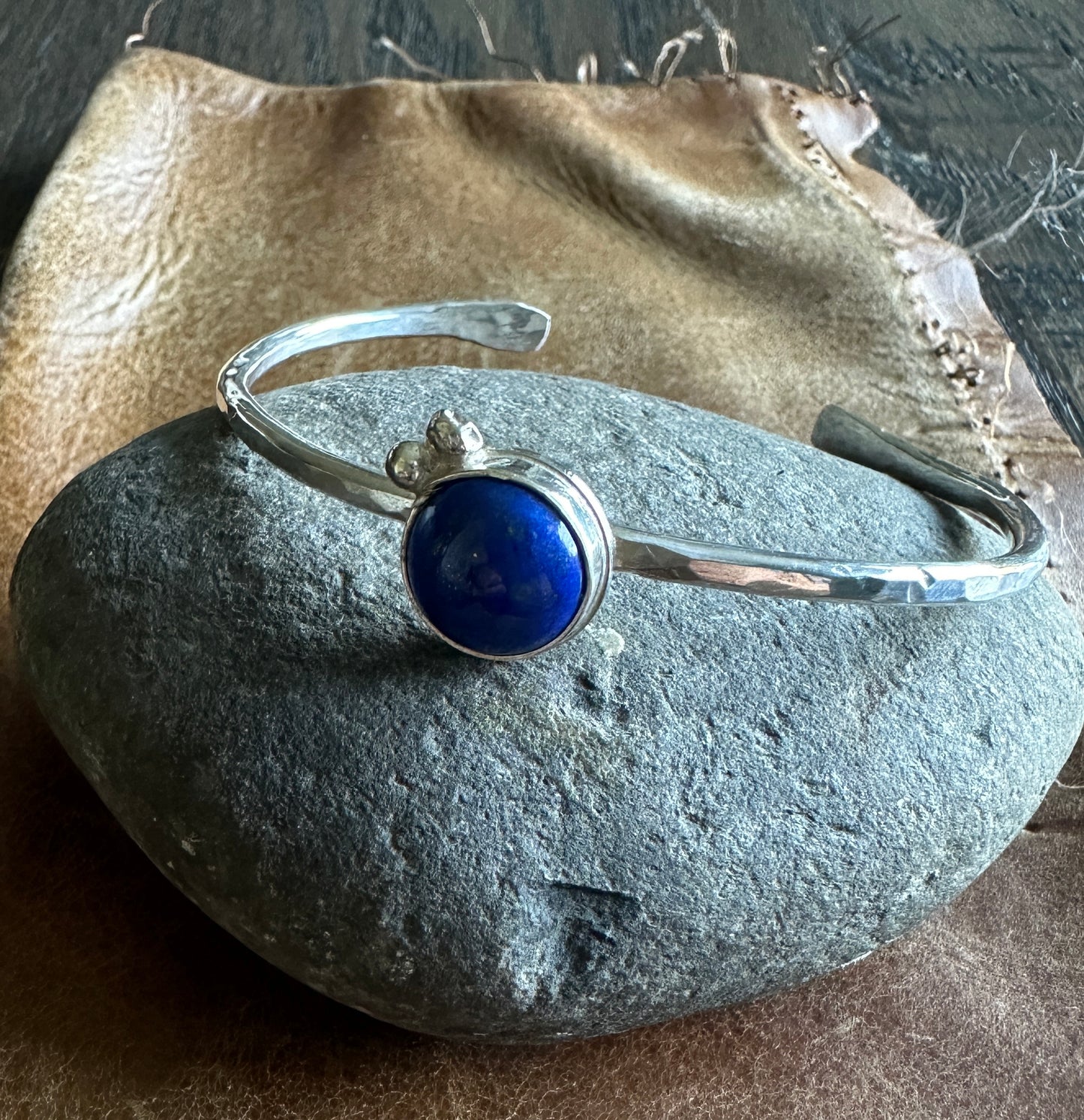 Sterling Silver Lapis Cuff Bracelet